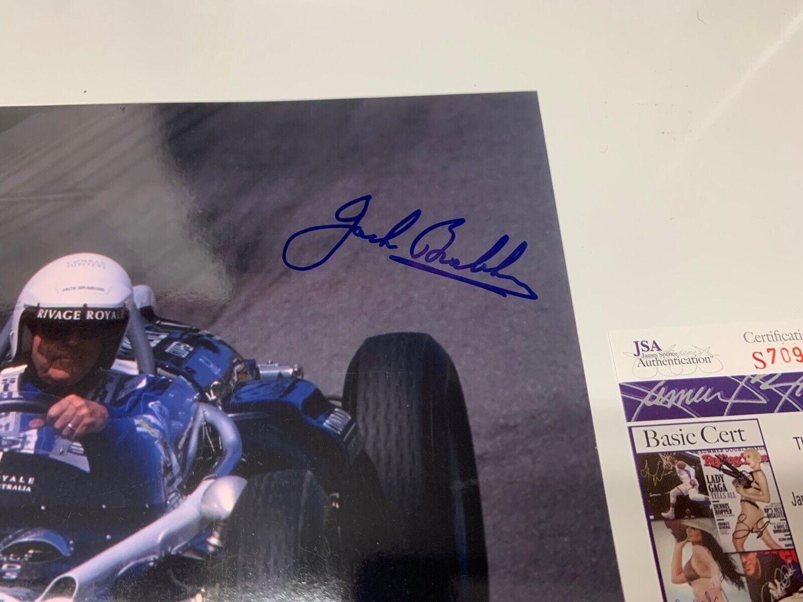 Jack Brabham Racing Autographed 8x10 Photo JSA Certified #S70988 F1 Champ