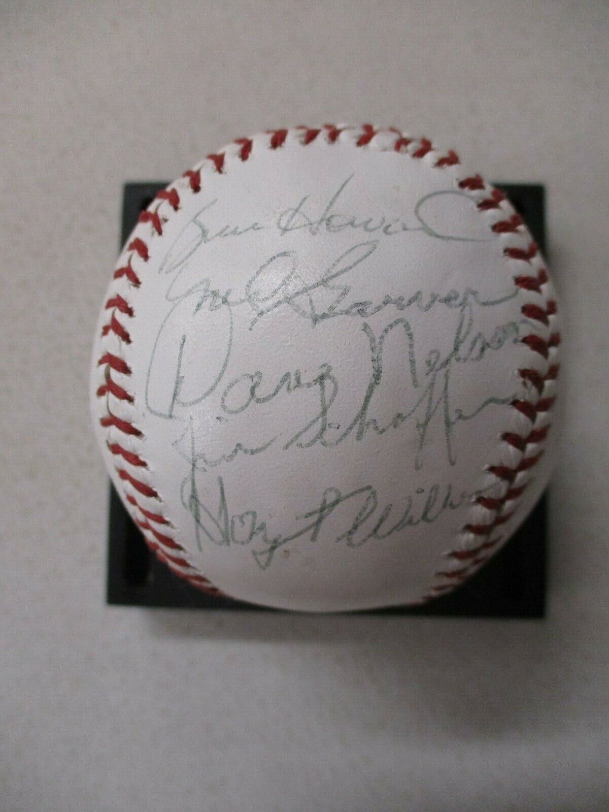 Rousch, VanderMeer, Wilhelm, Haddix, Burdette & Others 19 Stamped Auto Baseball