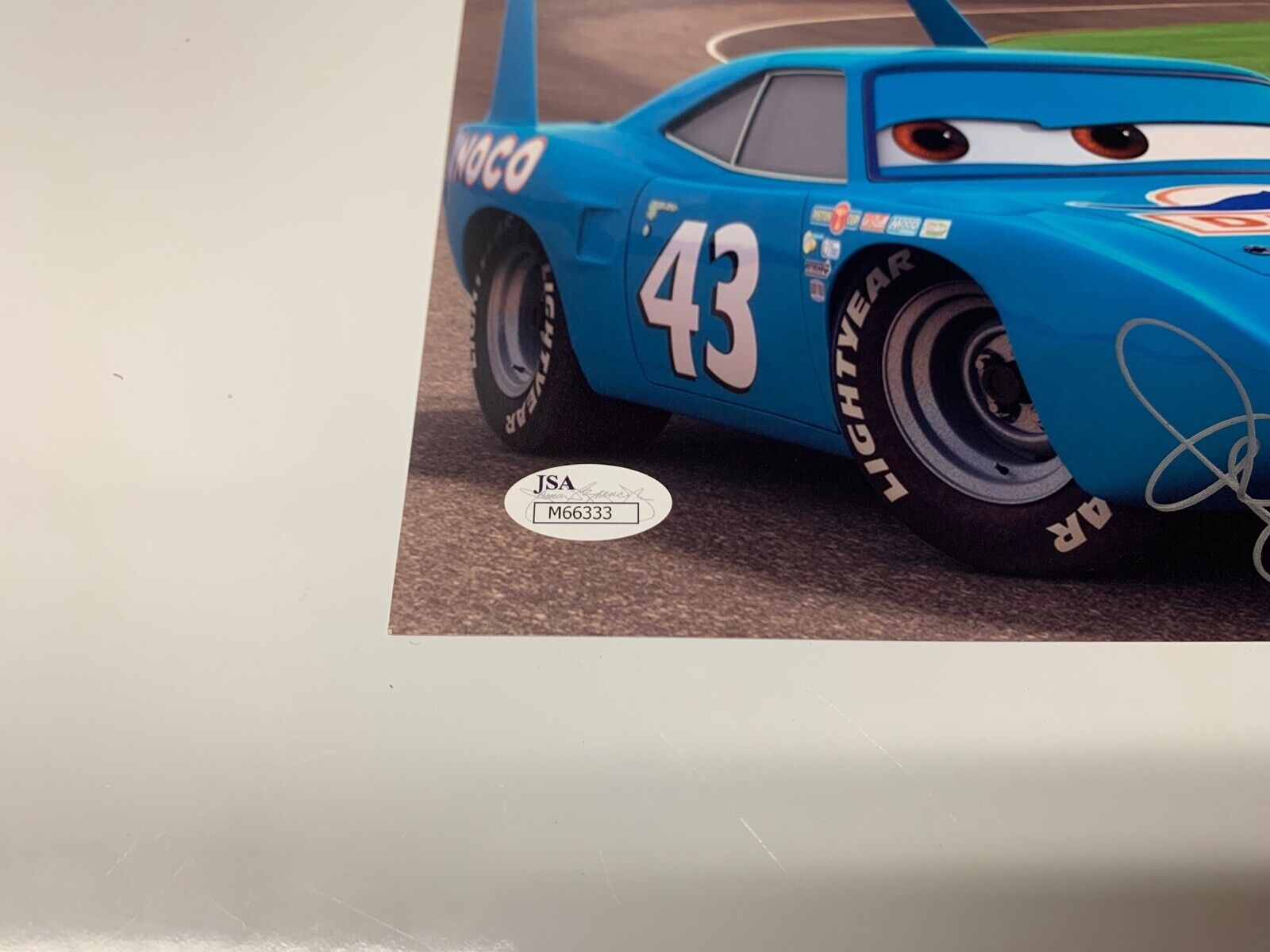 Richard Petty Pixar Cars The King Autographed 8x10 Photo JSA Certified #M66333