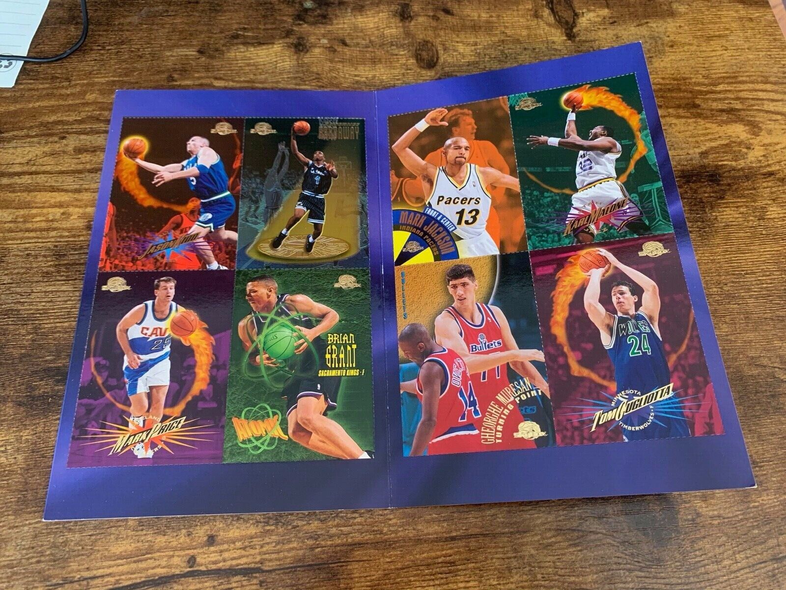 1995 - 96 Skybox Premium Uncut Promo Sheet 8 Cards Hardaway Price NBA