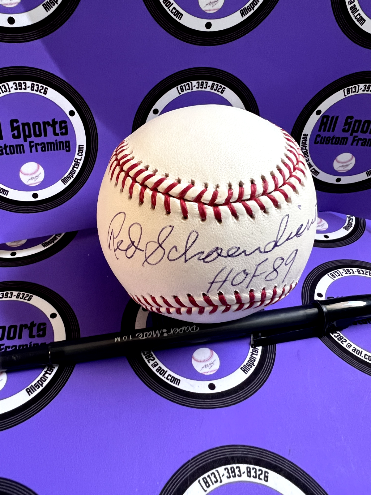 Red Schodienst St. Louis Cardinals HOF 89 Autographed Baseball JSA COA #EE59385