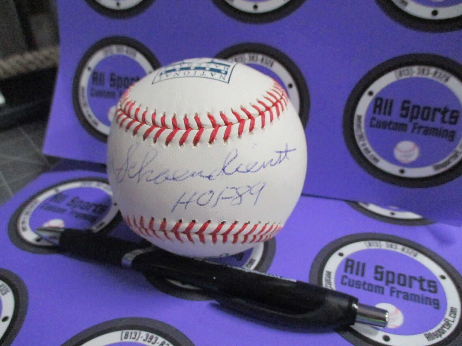 Red Schoendienst Cardinals HOF 89 Autographed Baseball JSA COA #CC30644 HOF BALL