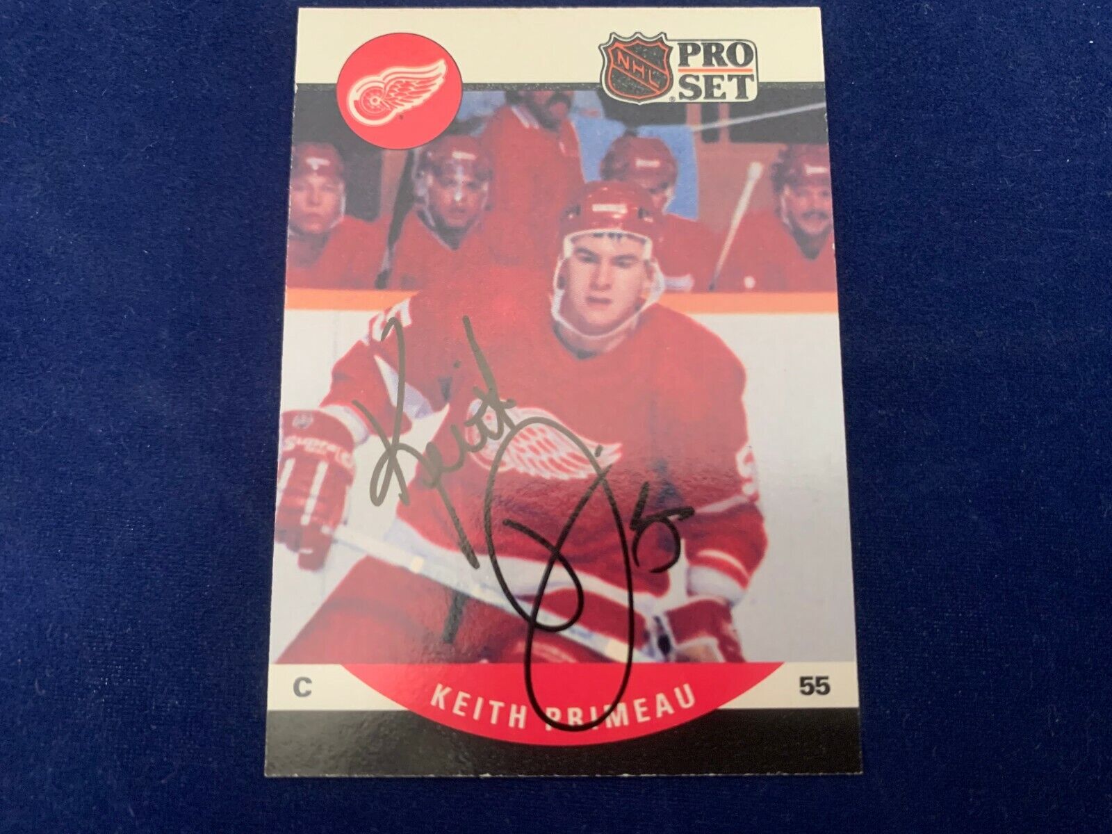 Keith Primeau Detroit Red Wings Hand Signed 1990 Pro Set Hockey Card #606 NM