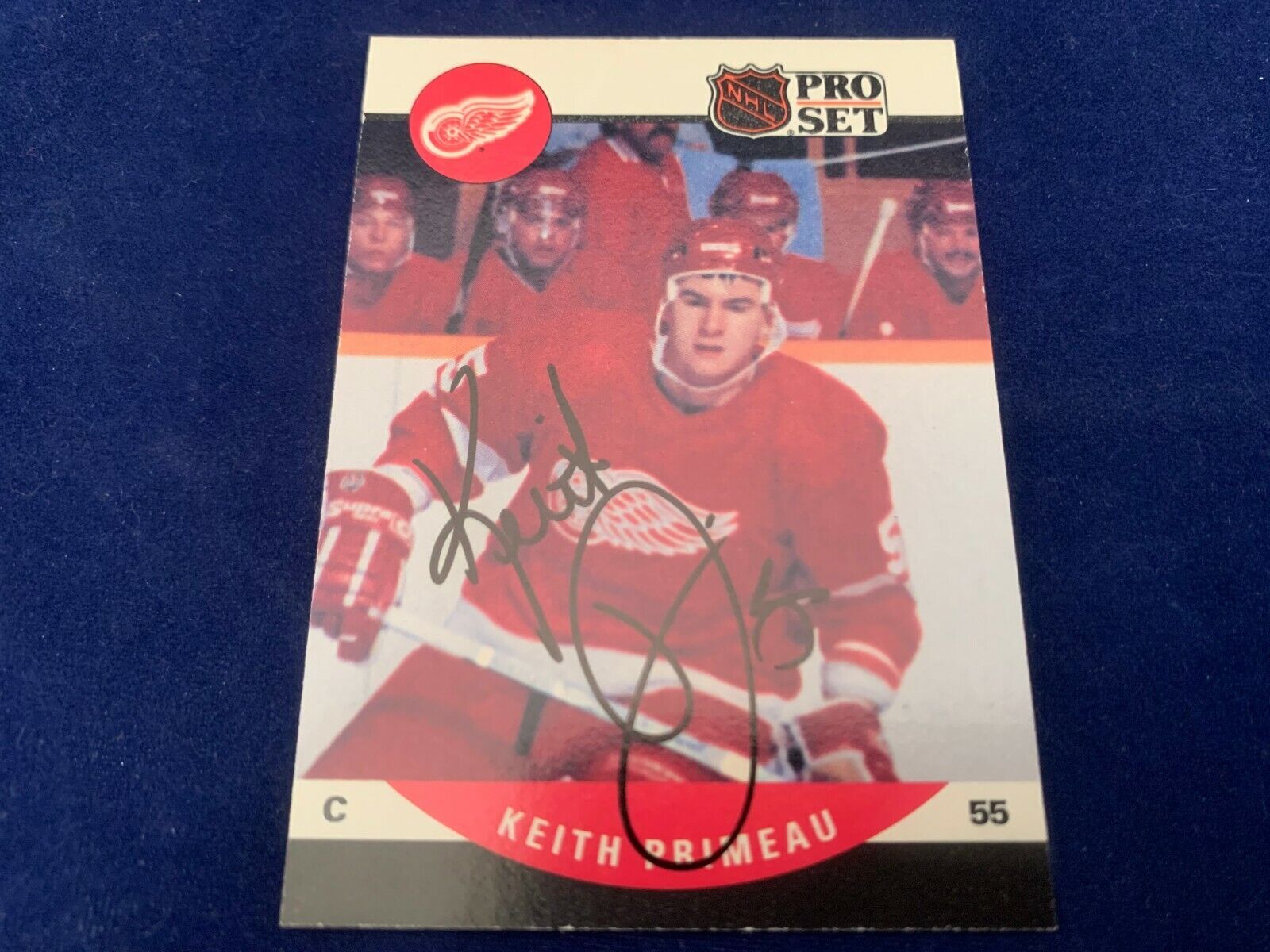 Keith Primeau Detroit Red Wings Hand Signed 1990 Pro Set Hockey Card #606 NM