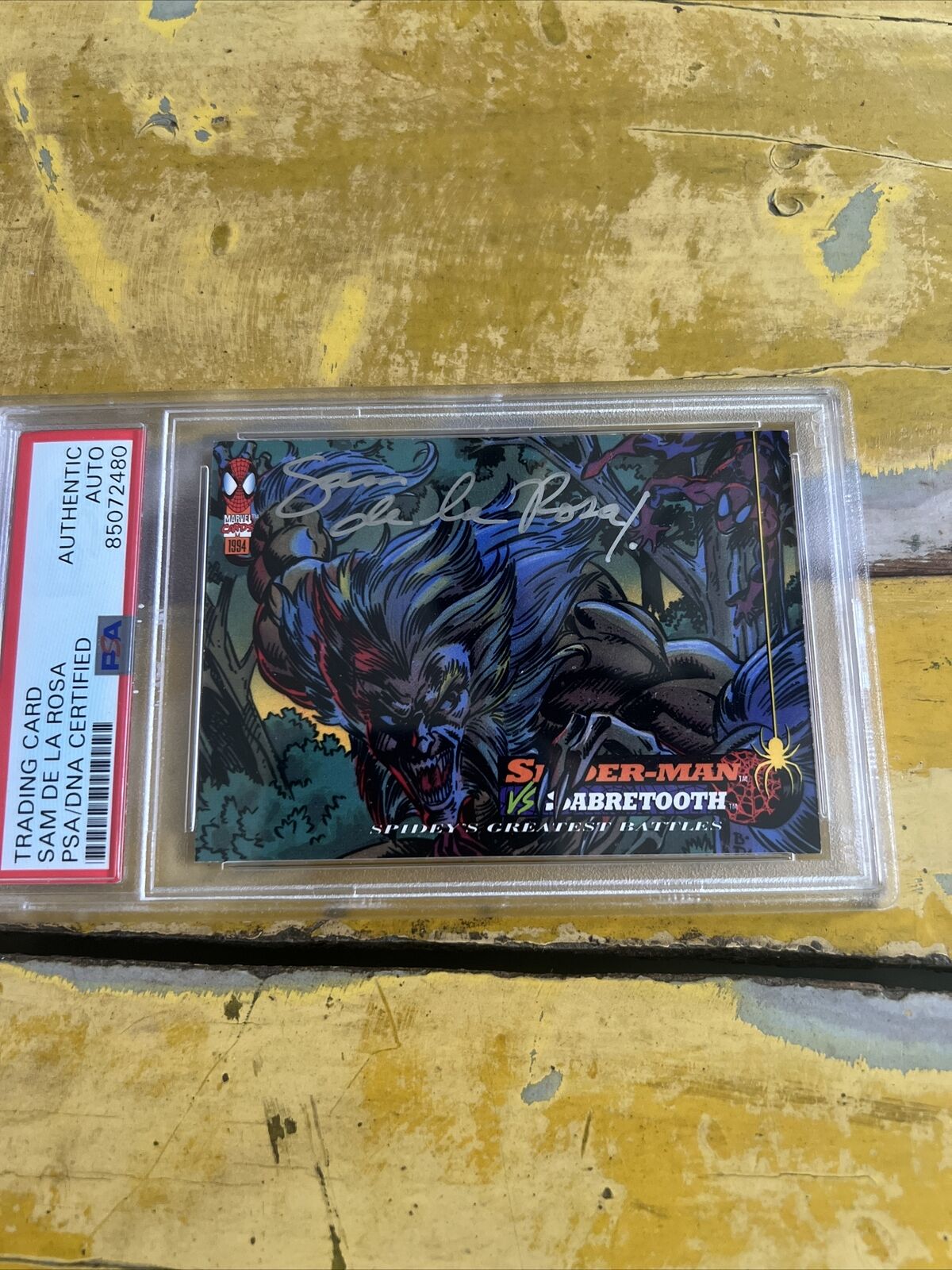 Sam De La Rosa Artist Autographed Signed 1994 Marvel Spiderman Card PSA Slab