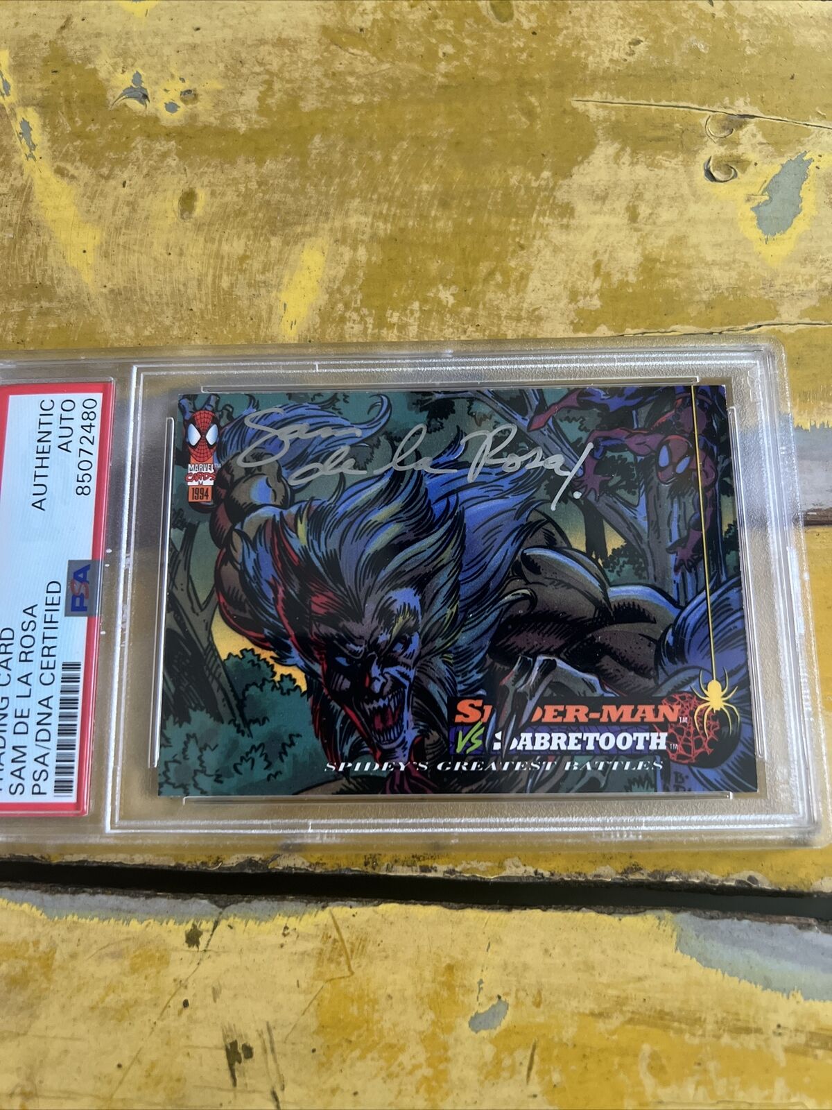 Sam De La Rosa Artist Autographed Signed 1994 Marvel Spiderman Card PSA Slab