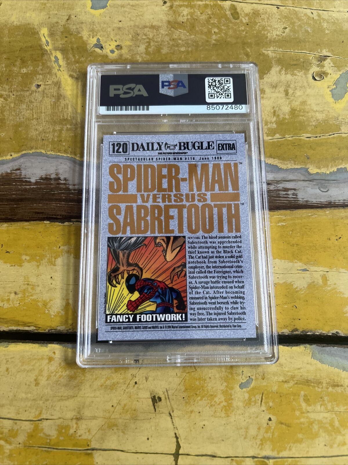 Sam De La Rosa Artist Autographed Signed 1994 Marvel Spiderman Card PSA Slab