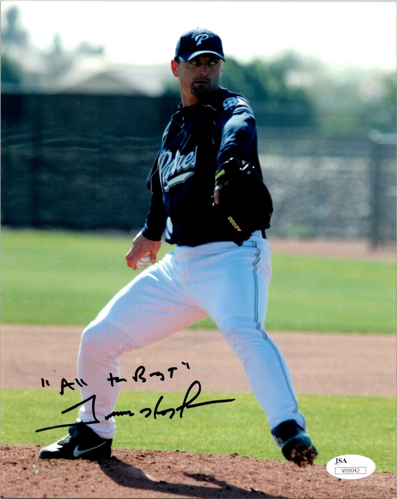 Trevor Hoffman San Diego Padres HOF Signed 8x10 Photo with JSA COA Photo A