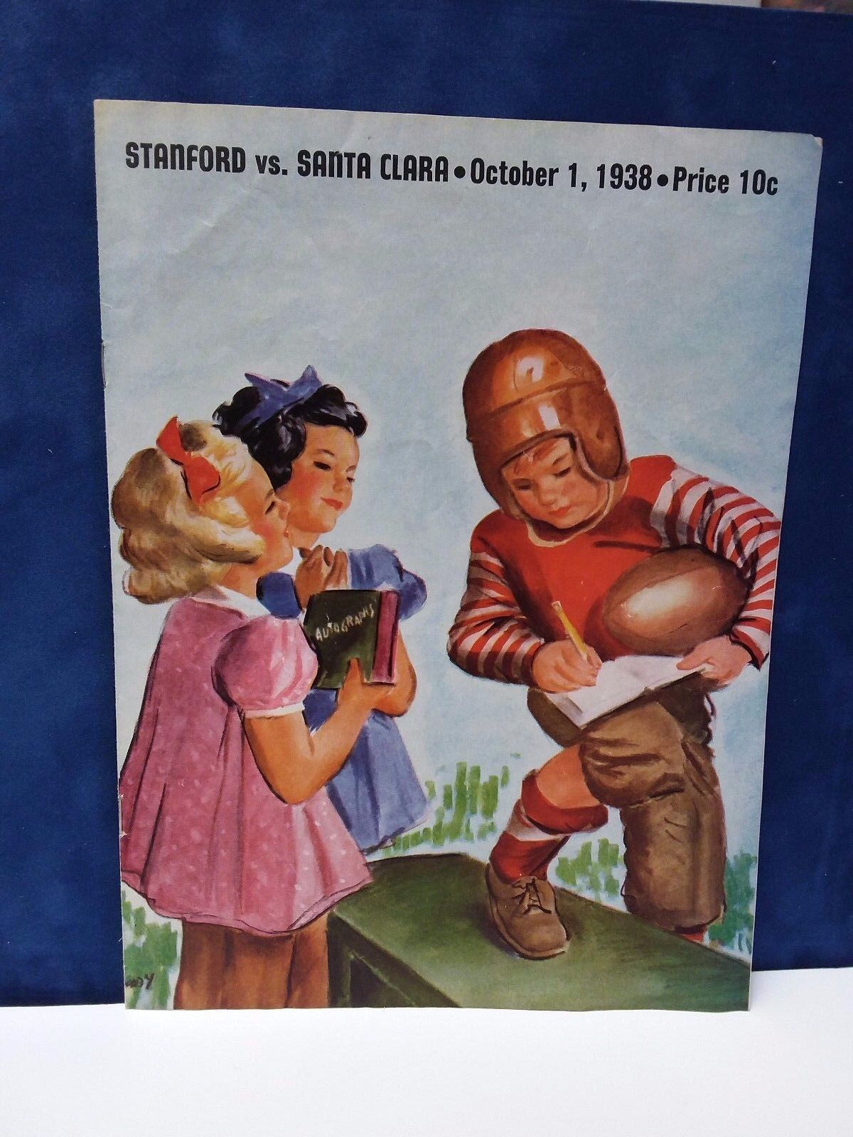 Official NCAA College Football Stanford Vs Santa Clara 1938 Program