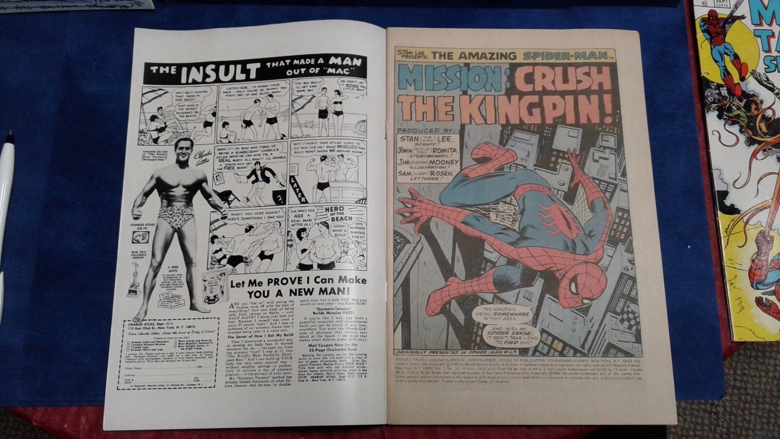 1974 MARVEL TALES STARRING SPIDERMAN COMIC BOOK # 52 AUG