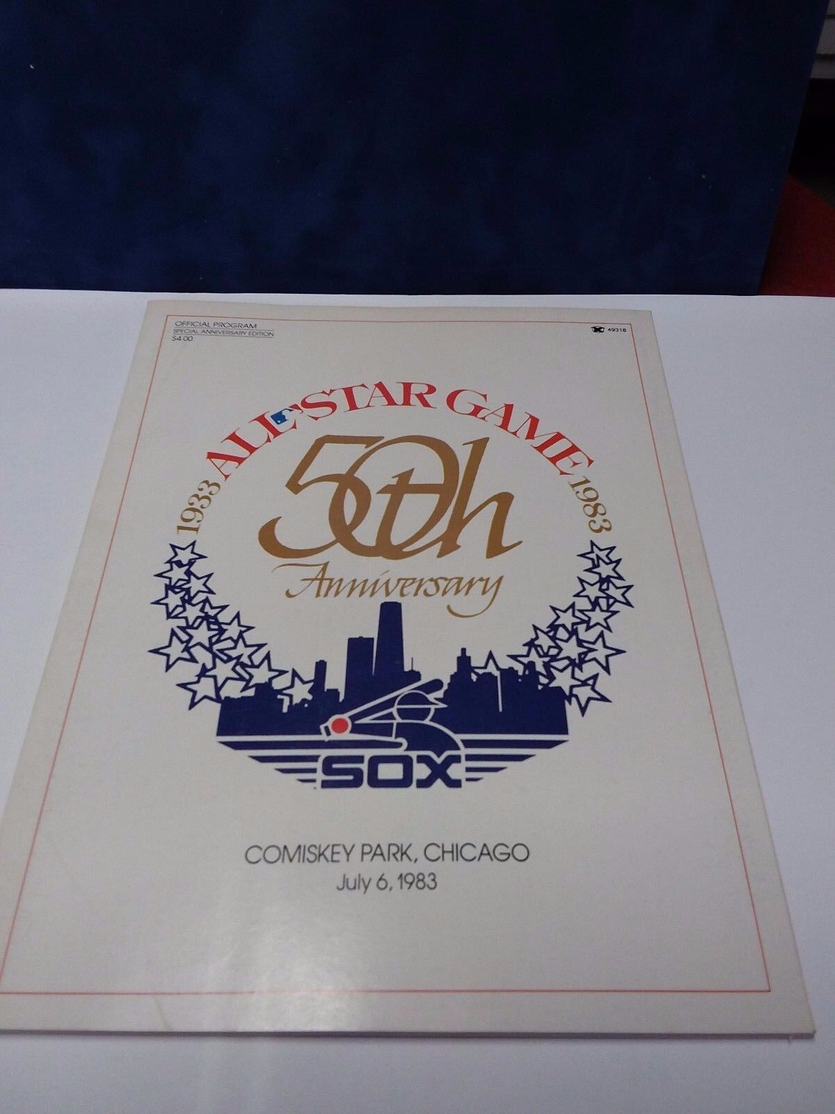 1983 50th Anniversary All Star Game Program Comiskey Park, Chicago/card insert