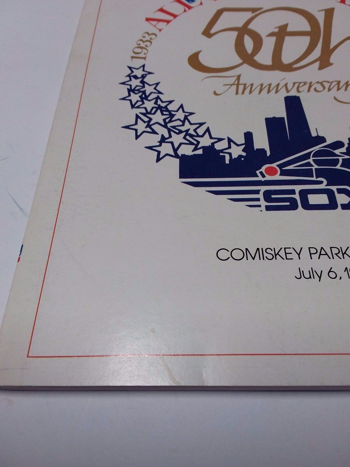 1983 50th Anniversary All Star Game Program Comiskey Park, Chicago/card insert