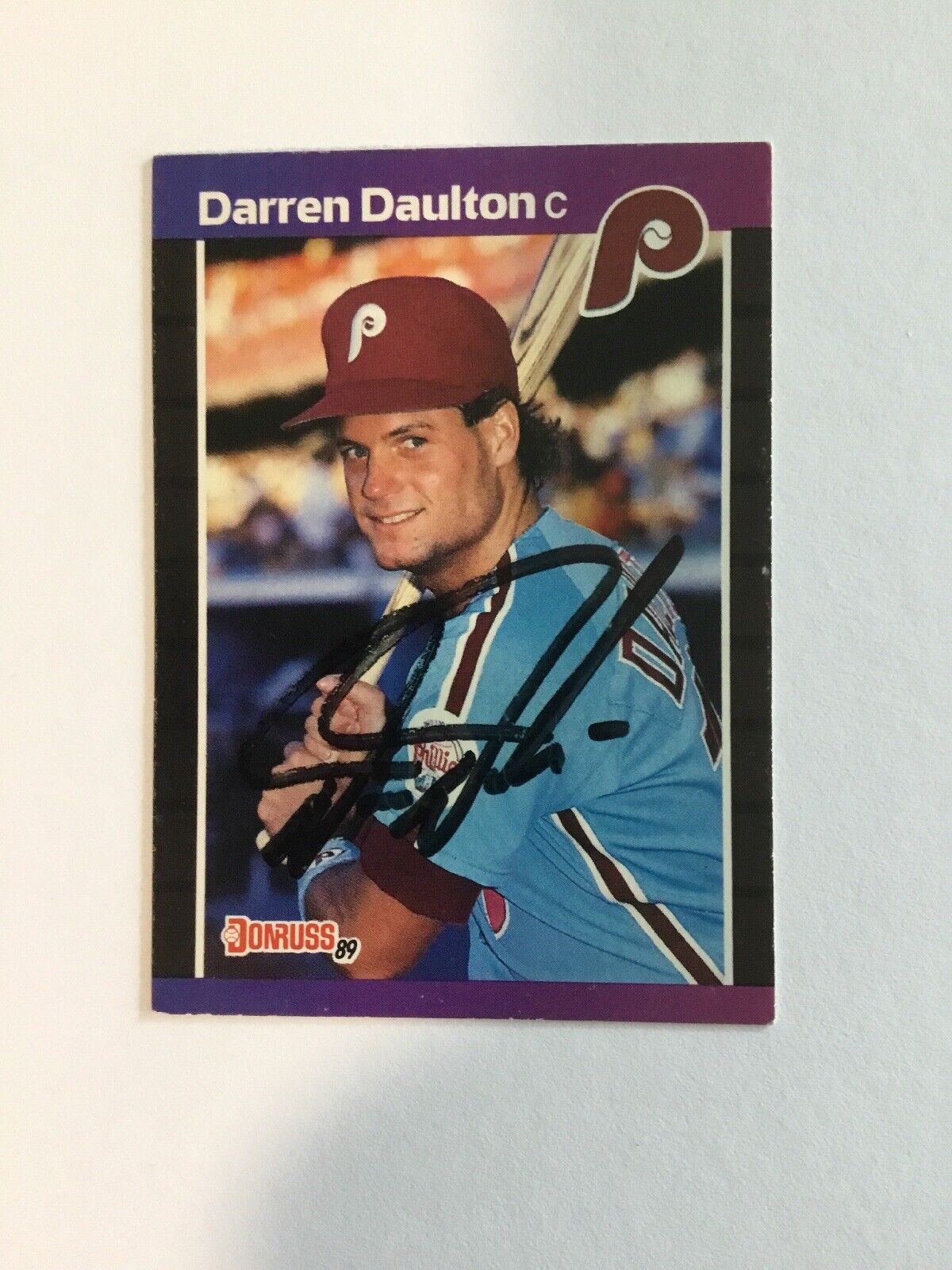 1989 Donruss Darren Daulton Autographed signed Baseball Card