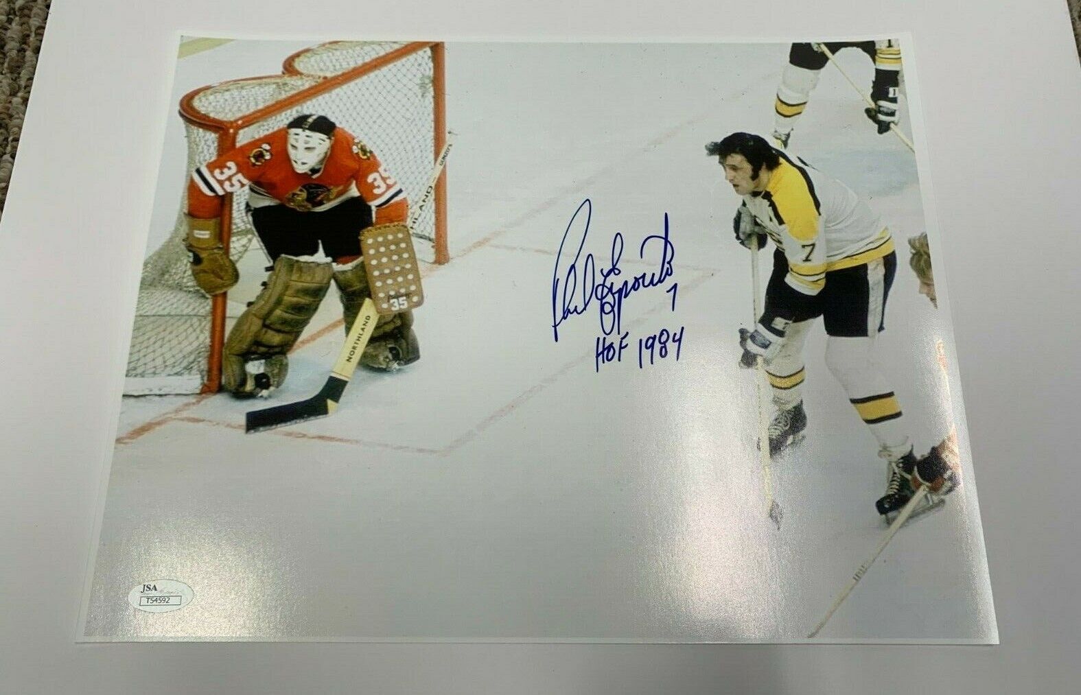 Phil Esposito Boston Bruins HOF 1984 Autographed 11x14 Photo W/JSA COA #T54592