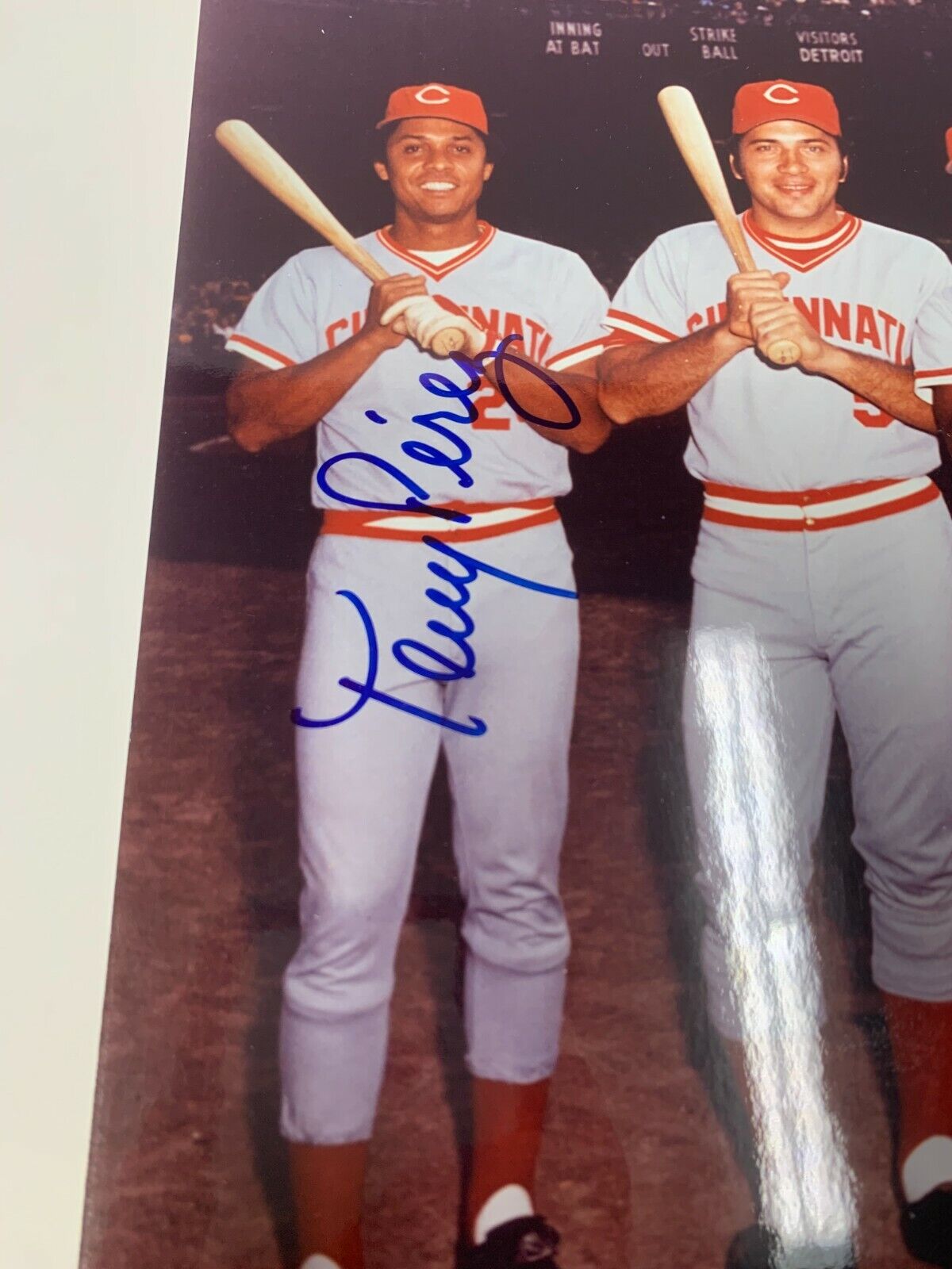 Tony Perez Pete Rose Cincinnati Reds Autographed 11x14 Photo W/JSA COA #P67784