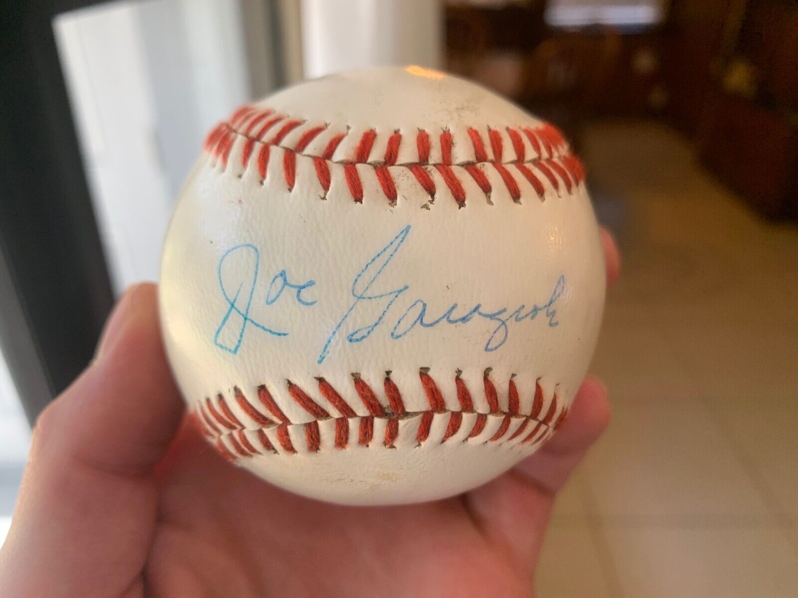 Joe Garagiola Autographed Signed Baseball in Blue Pen PSA Certified Authentics