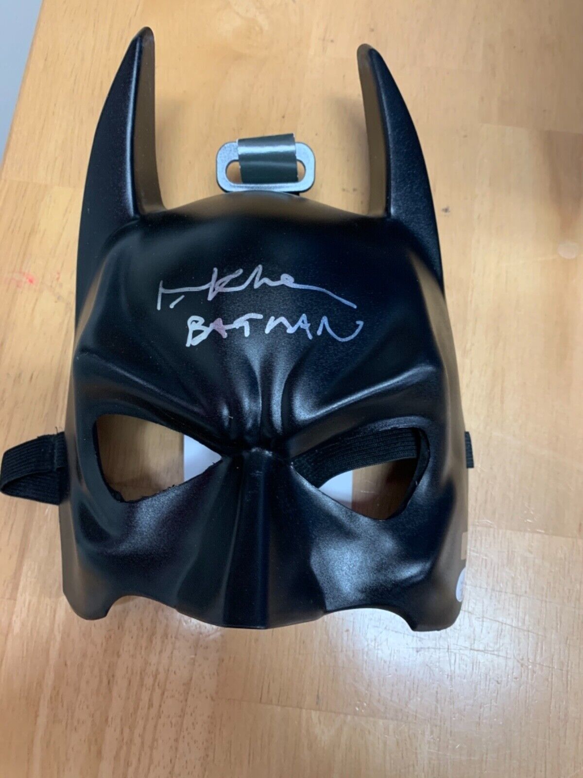 Plastic Batman Mask Signed Val Kilmer Bruce Wayne Batman Actor JSA Celebrity