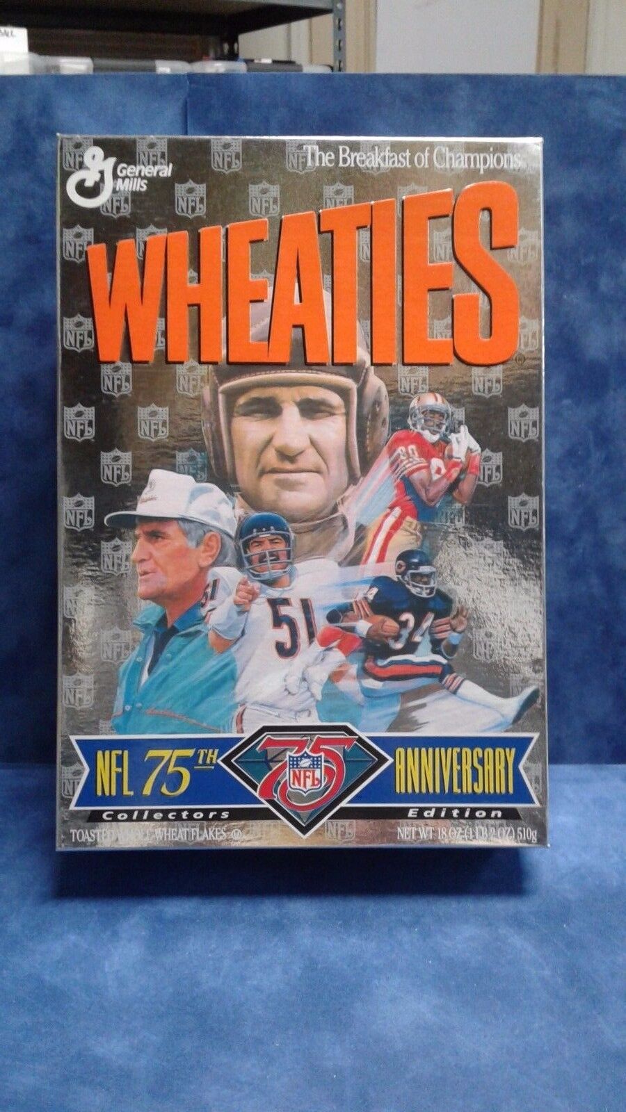 Wheaties NFL 75th Anniversary Edition Baugh Rice Payton Butkus Shula