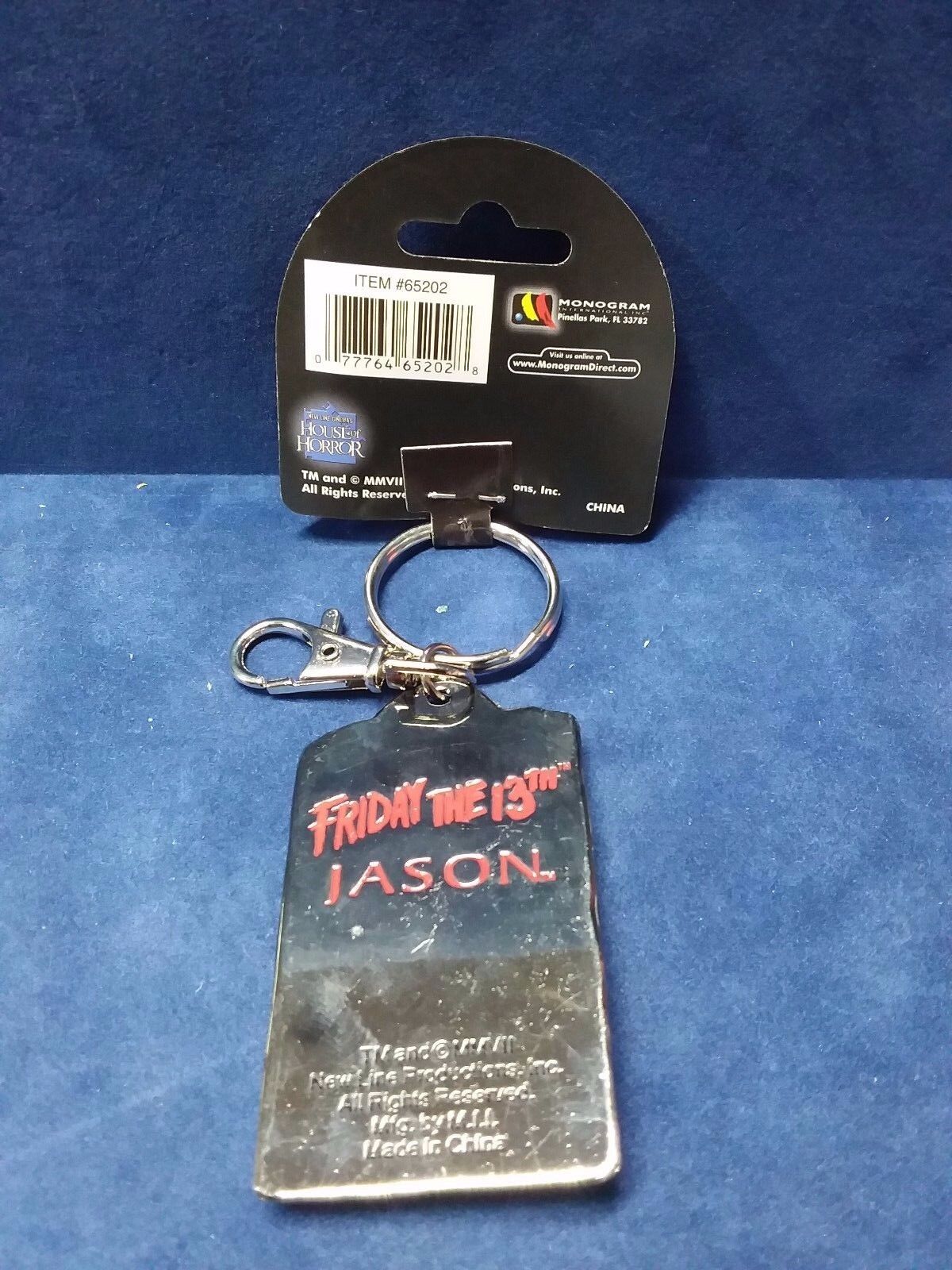 Jason Hockey MASK METAL KEYCHAIN KEYRING  Friday The 13th NWT