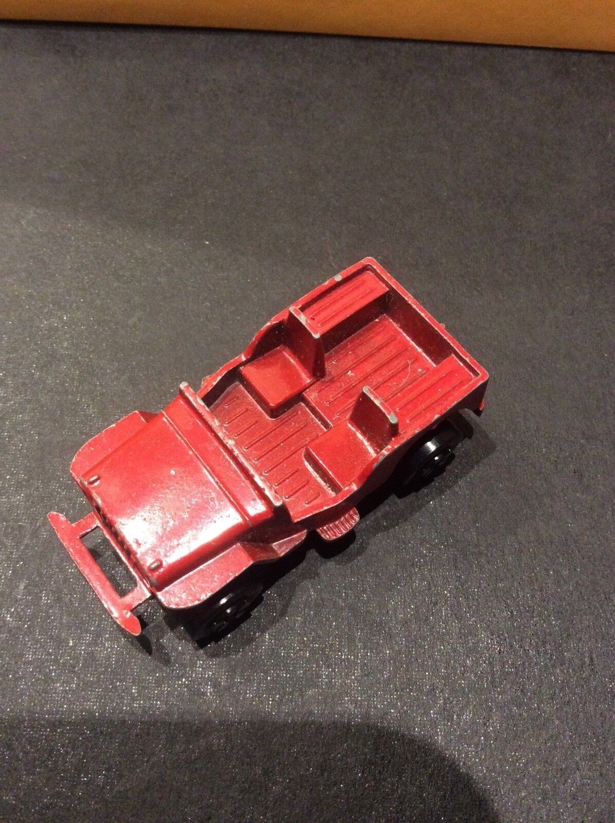 Vintage Unknown Brand 1-7/8" long JEEP (Made in Hong Kong) Red