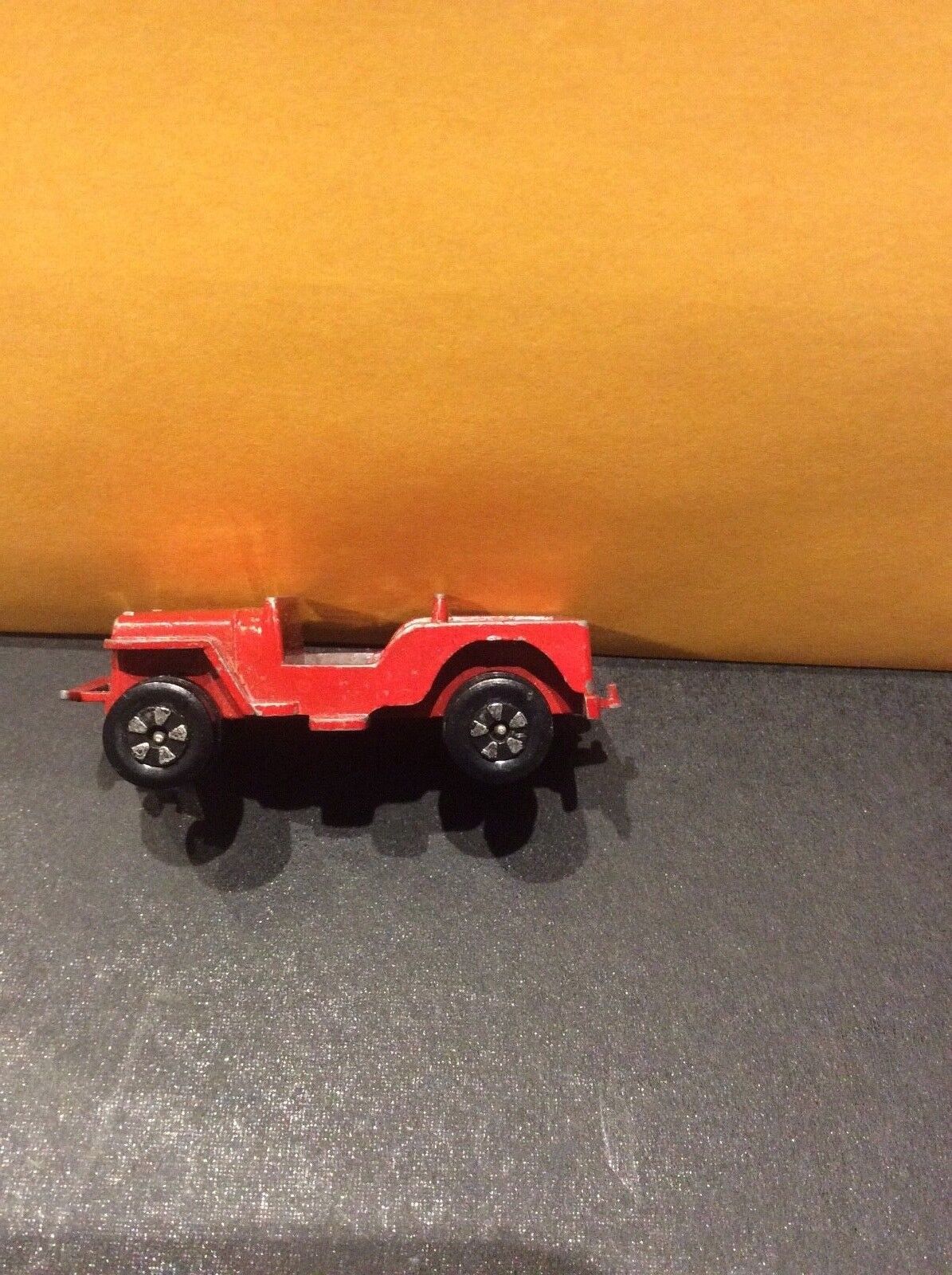 Vintage Unknown Brand 1-7/8" long JEEP (Made in Hong Kong) Red