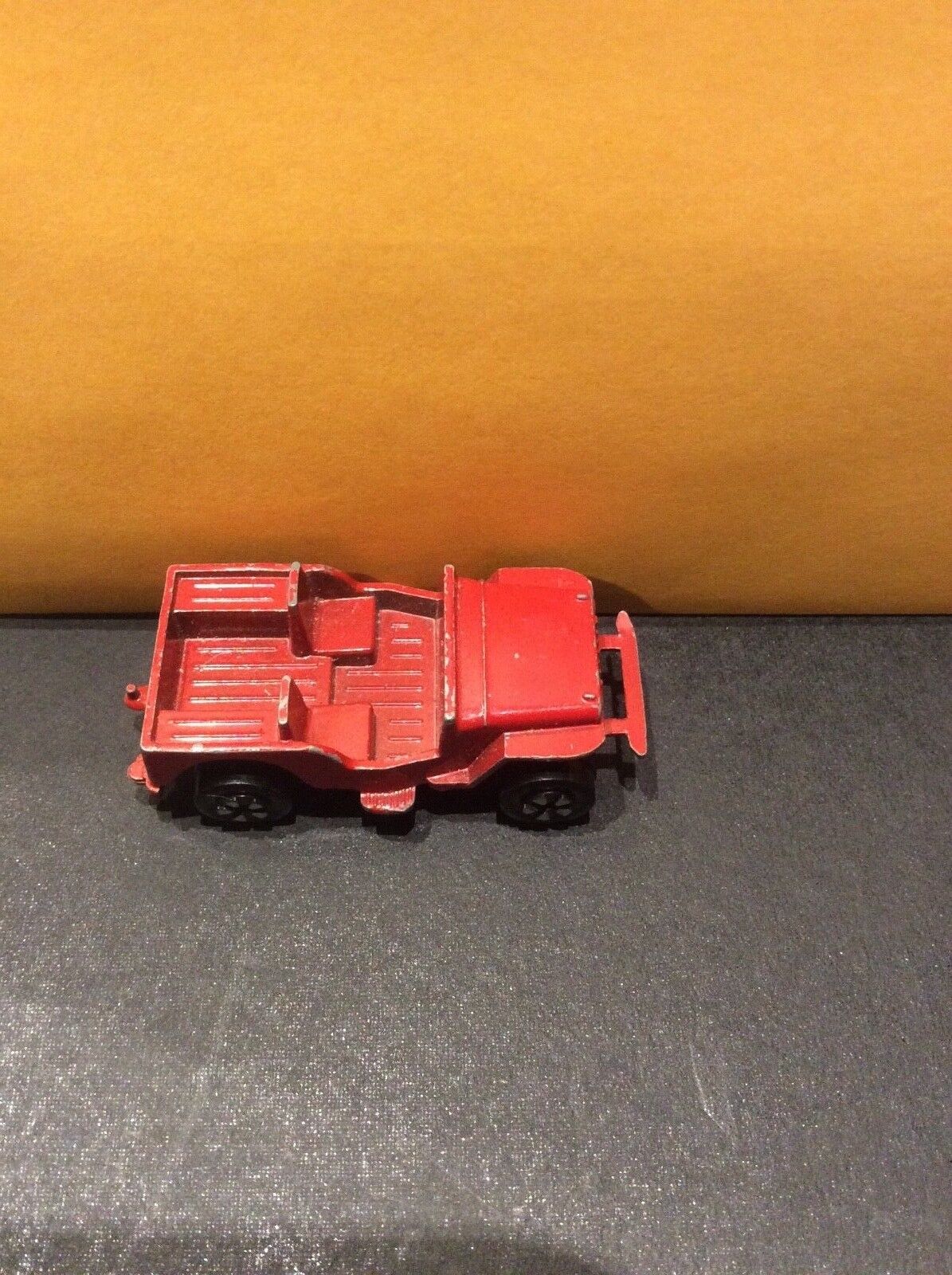 Vintage Unknown Brand 1-7/8" long JEEP (Made in Hong Kong) Red