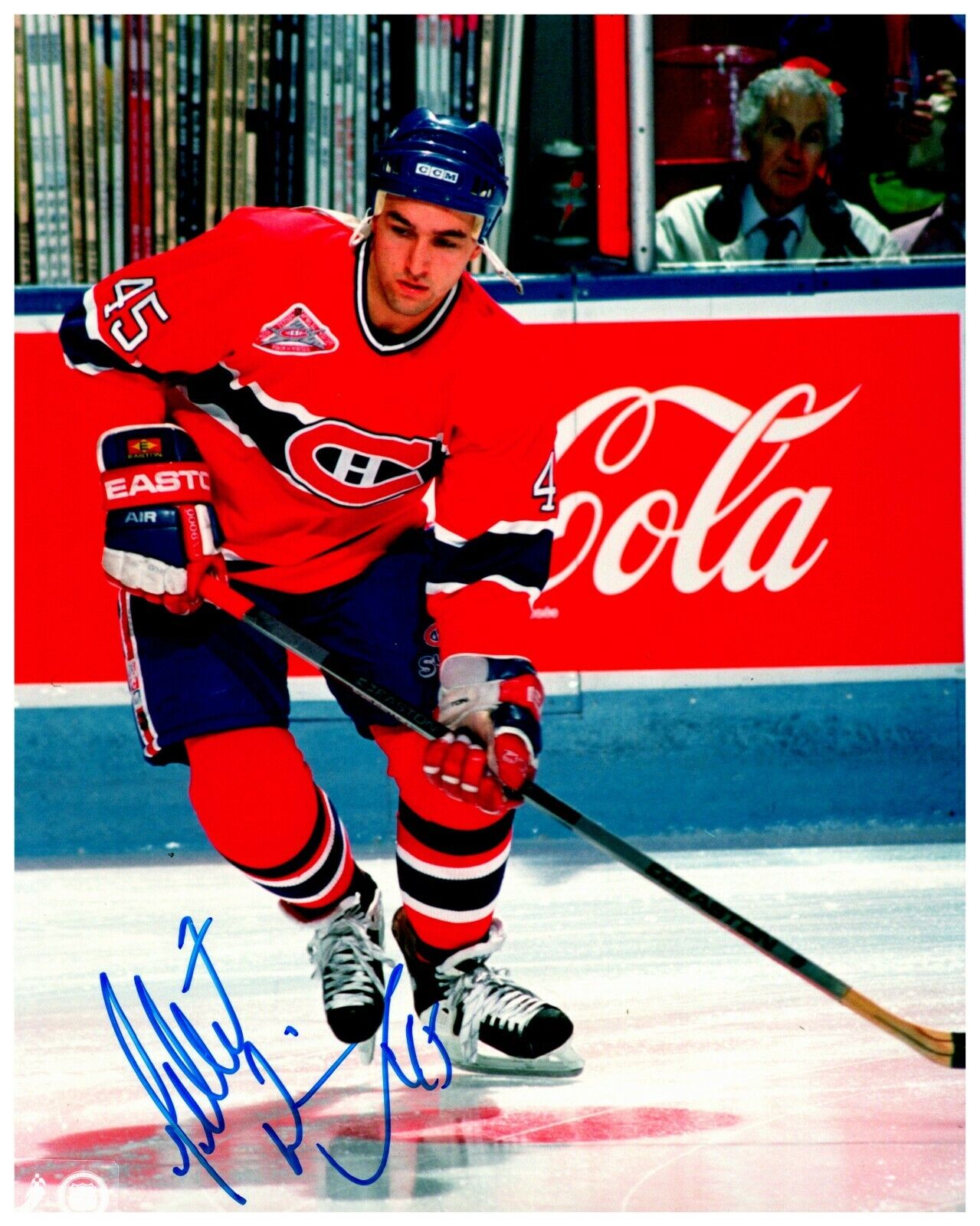 Gilbert Dionne Montreal Canadiens Signed Autographed 8x10 Color Photo