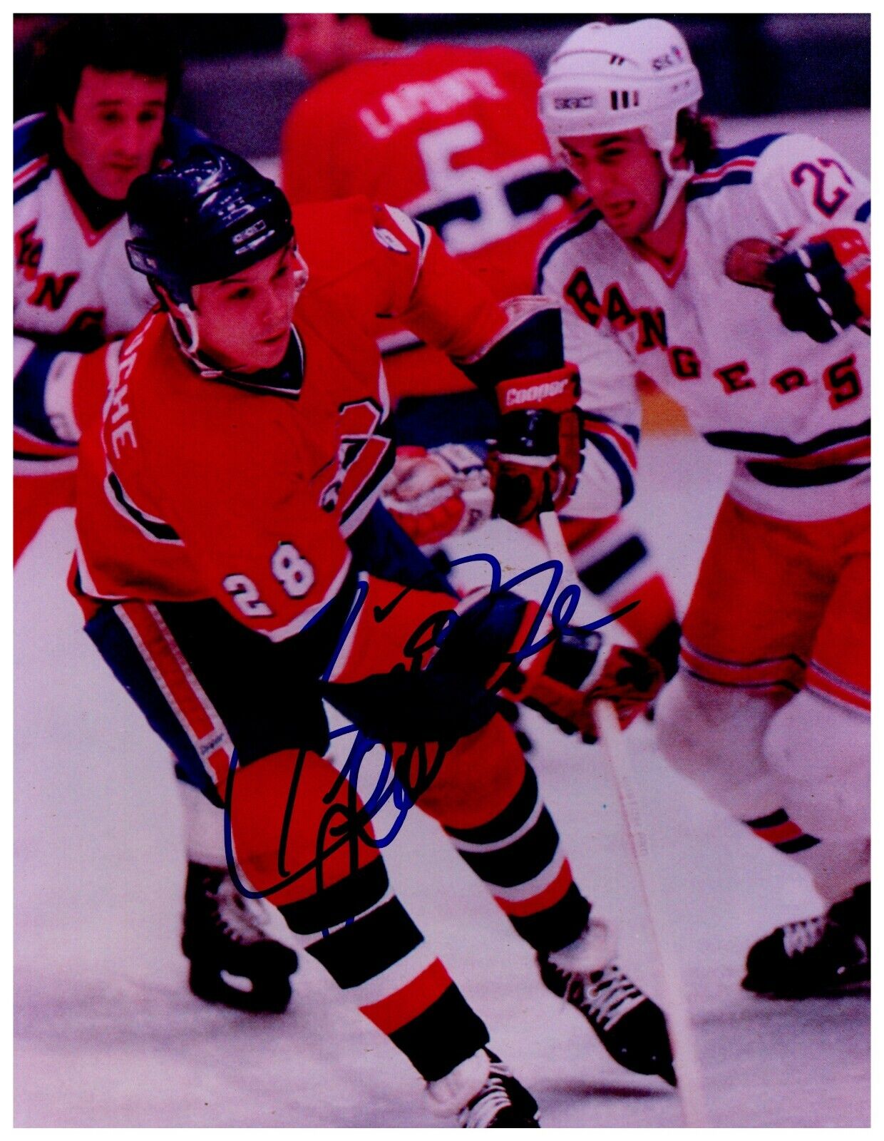 Pierre Larouche Montreal Canadiens Signed Autographed 8x10 Color Photo