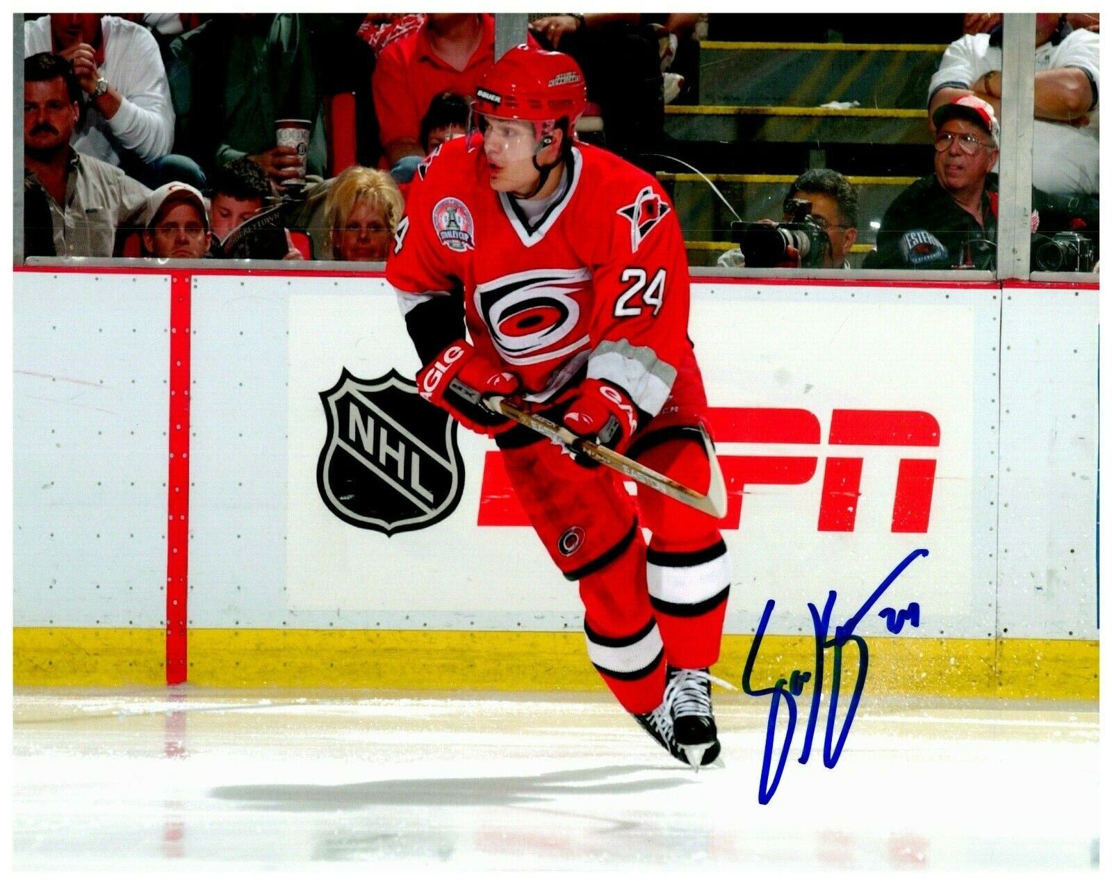 Sami Kapanen Carolina Hurricanes 2002 Stanley Cup Autographed 8x10 Color Photo B