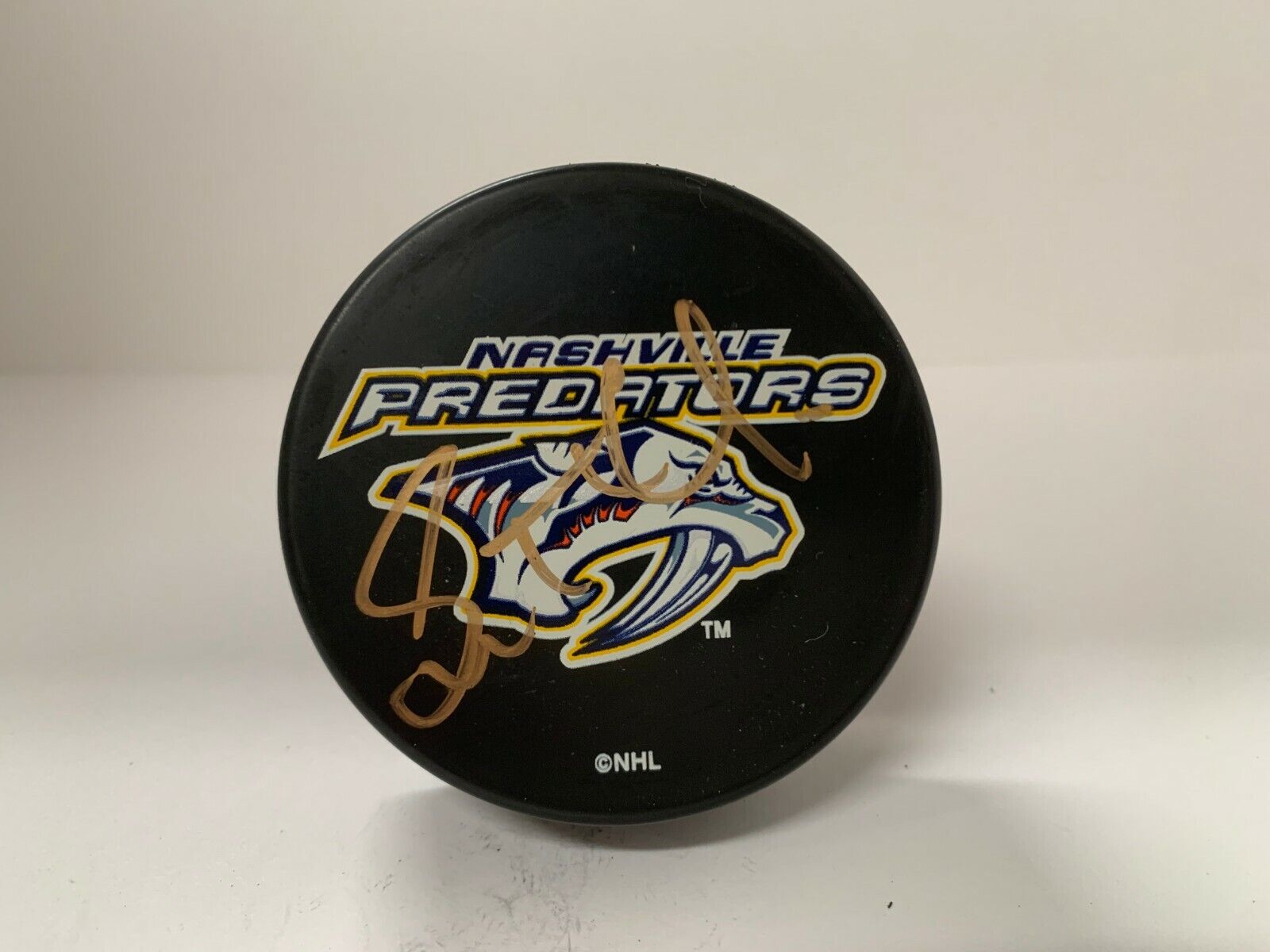 Scottie Upshall Autographed Signed Nashville Predators Hockey Puck W/ ASCF COA