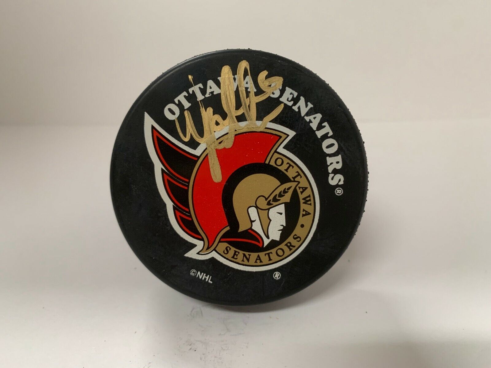 Wade Redden Autographed Signed Ottawa Senators Hockey Puck W/ ASCF COA