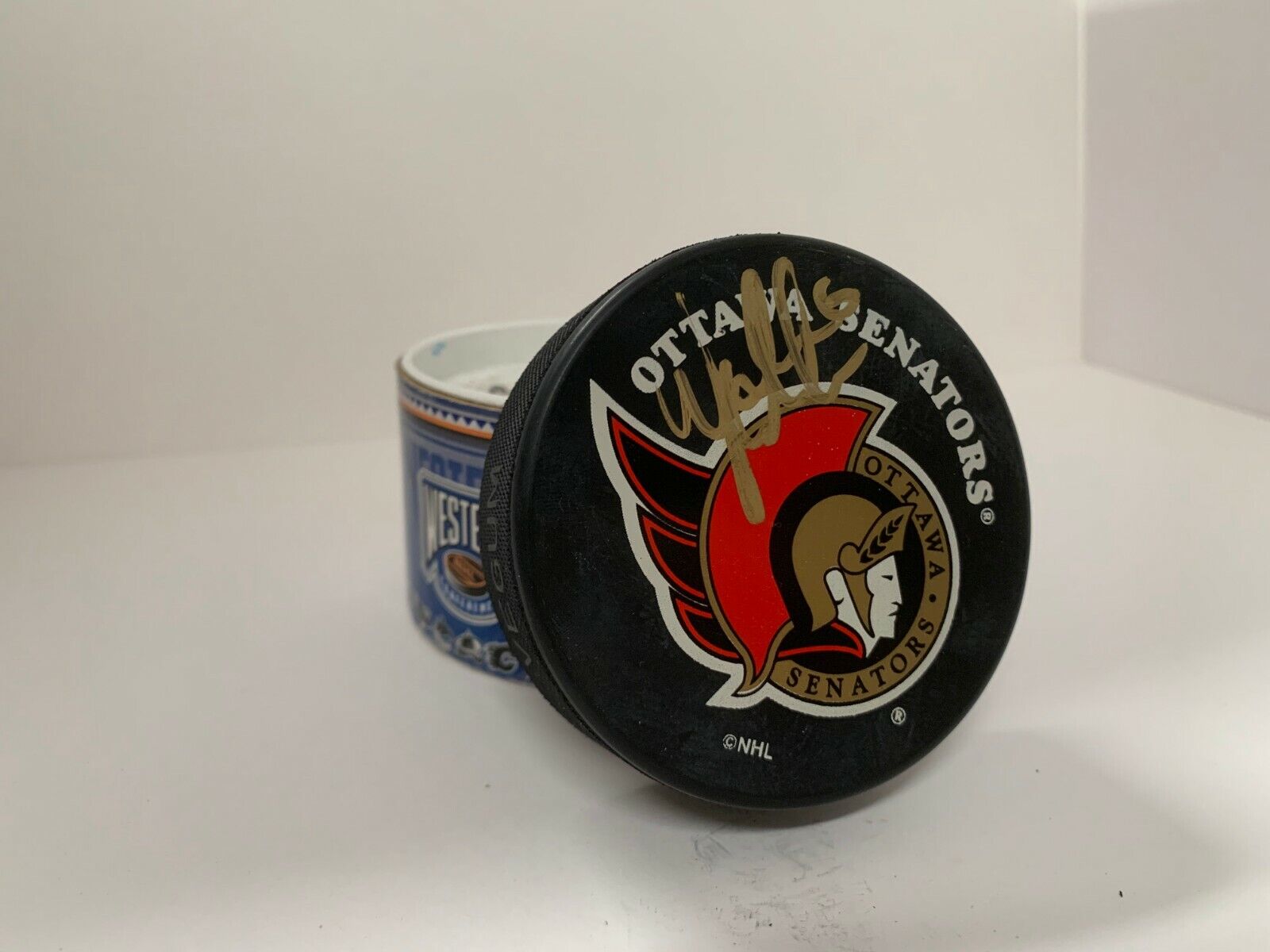 Wade Redden Autographed Signed Ottawa Senators Hockey Puck W/ ASCF COA