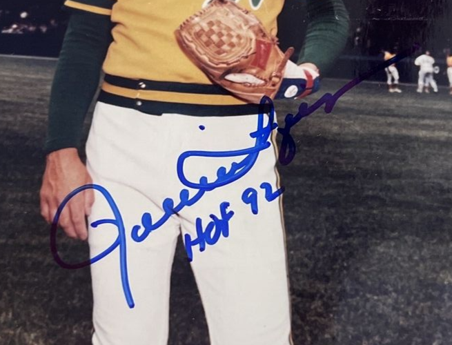 Rollie Fingers Oakland A's MLB Autographed Signed 8x10 Photo JSA Auth. Script