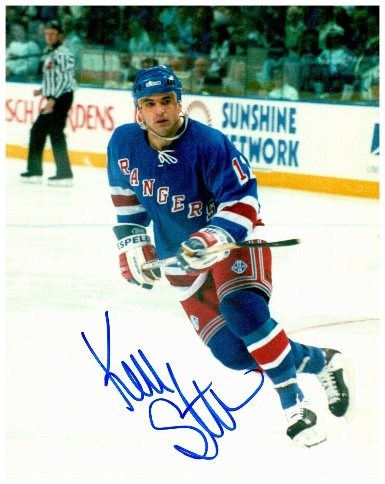 Kevin Stevens New York Rangers Signed Autographed 8x10 Color Photo