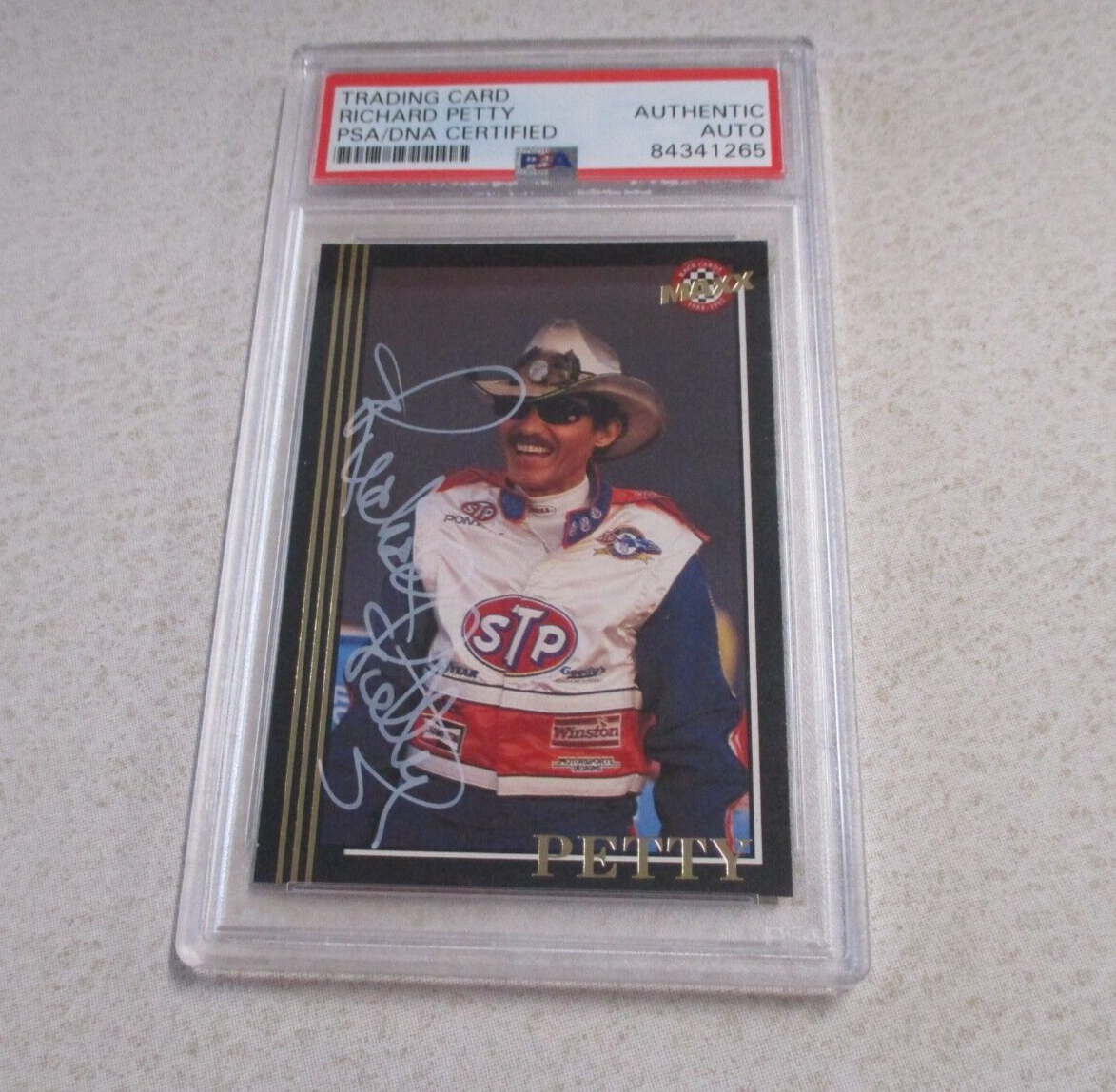 Nascar Driver Richard Petty Autographed Signed 1992 Maxx Card PSA Slab