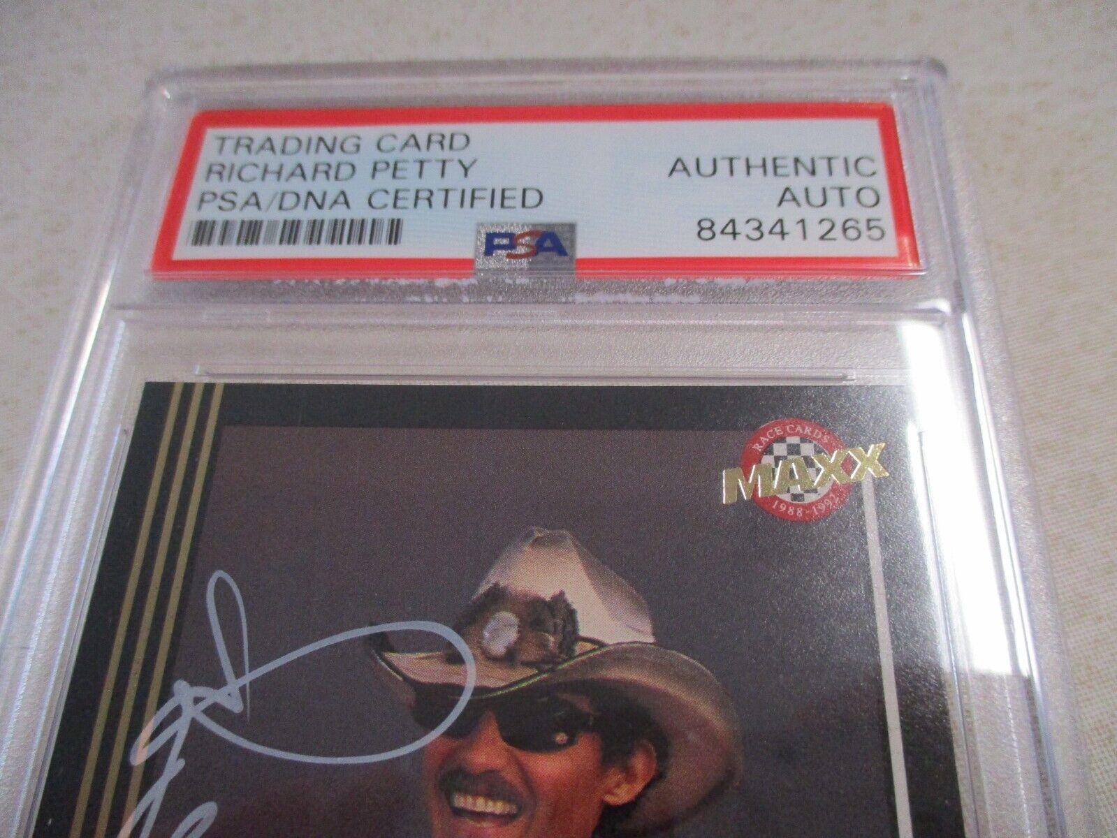 Nascar Driver Richard Petty Autographed Signed 1992 Maxx Card PSA Slab