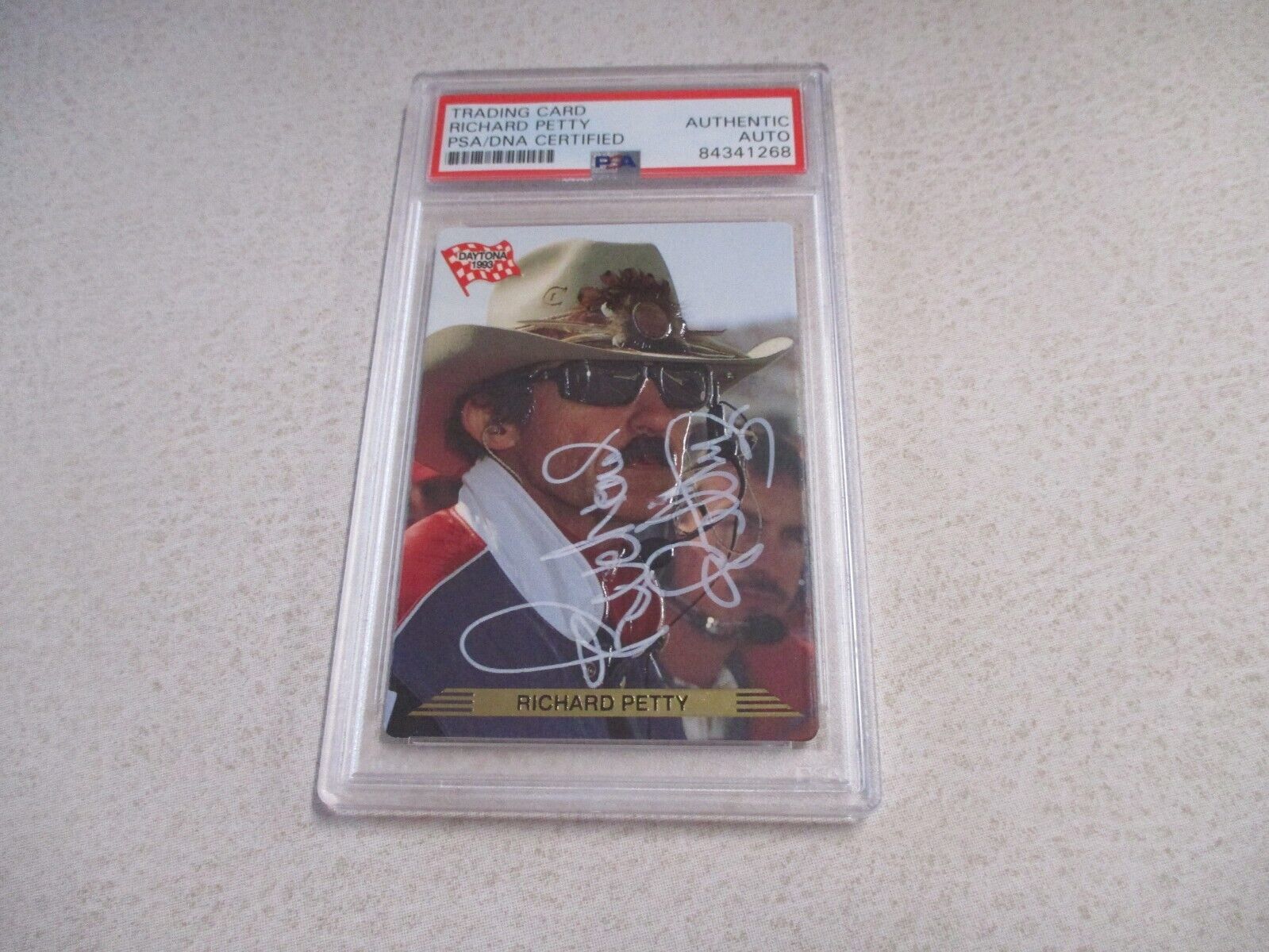 Nascar Driver Richard Petty Autographed Signed Daytona 1993 Card #92 PSA Slab