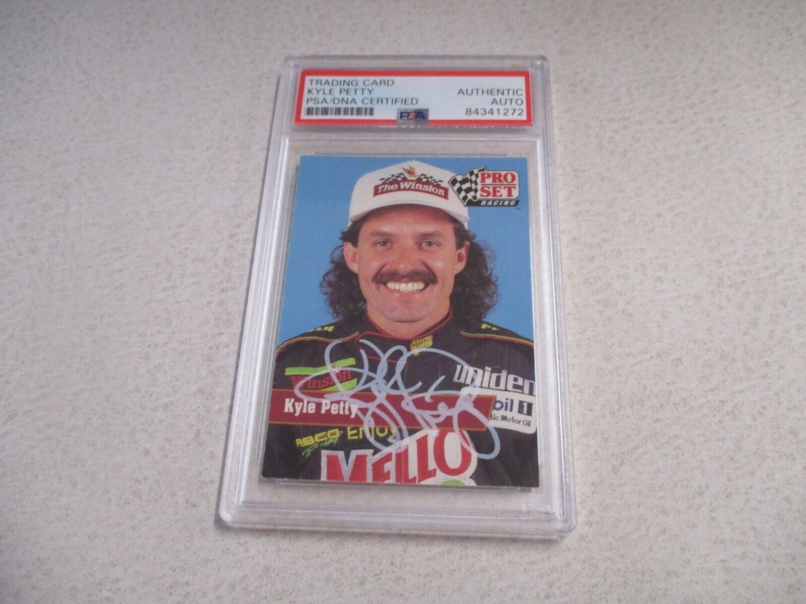 Nascar Kyle Petty Autographed Signed 1991 Pro Set Winston Cup Card #54 PSA Slab