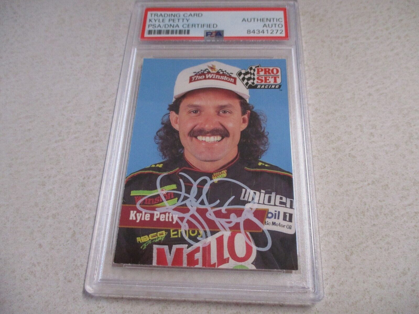 Nascar Kyle Petty Autographed Signed 1991 Pro Set Winston Cup Card #54 PSA Slab