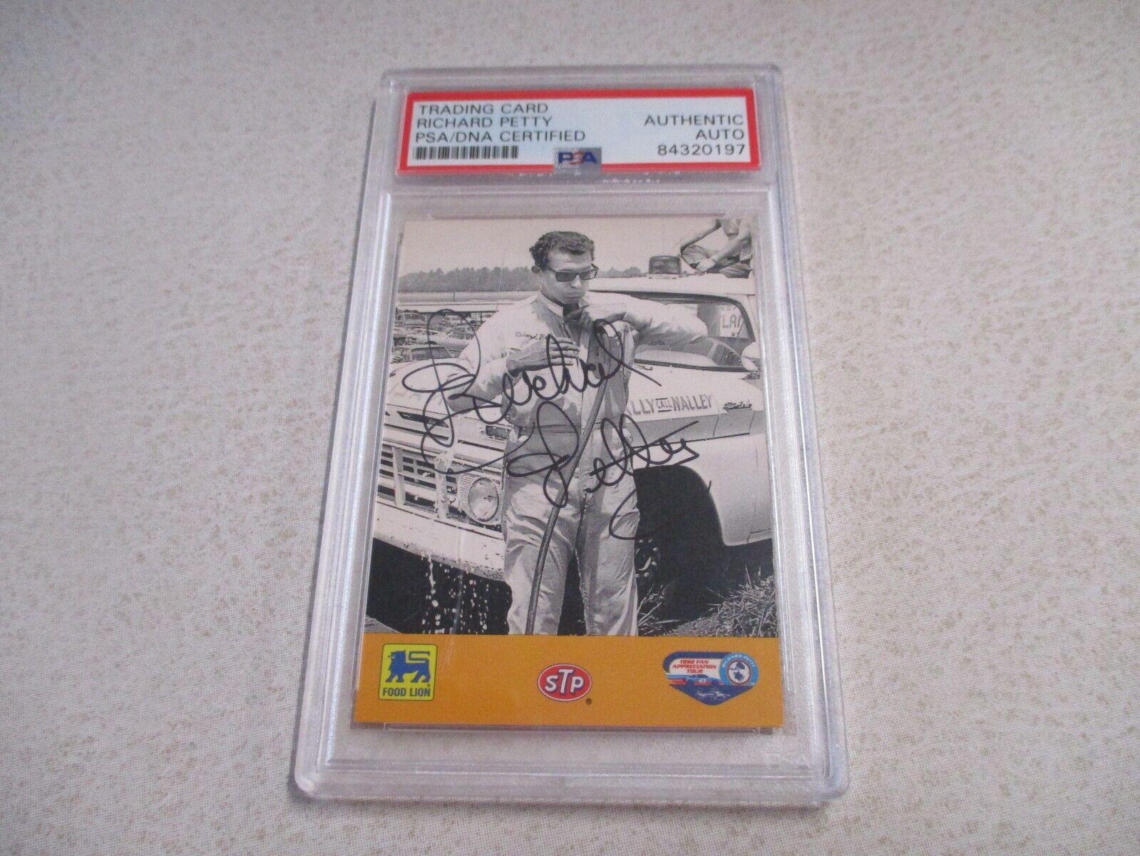 Nascar Driver Richard Petty Autographed Signed 1992 MPA Card #15 PSA Slab