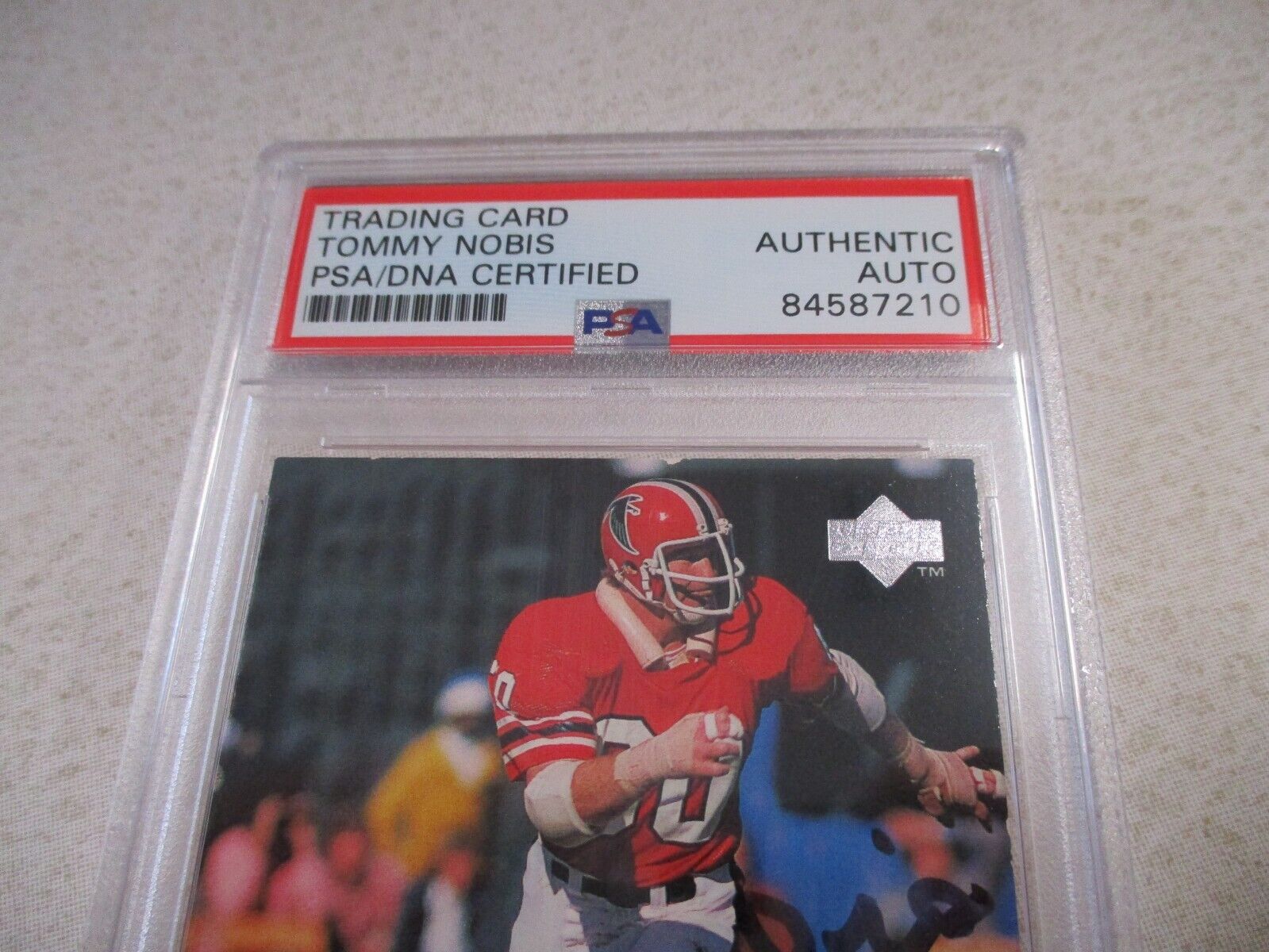 Tommy Nobis  Falcons Autographed Signed 1997 Upper Deck Card #151 PSA Slab