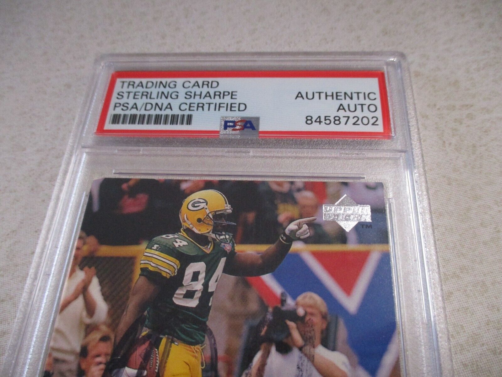 Sterling Sharpe Packers Autographed Signed 1997 Upper Deck Card#160 PSA Slab