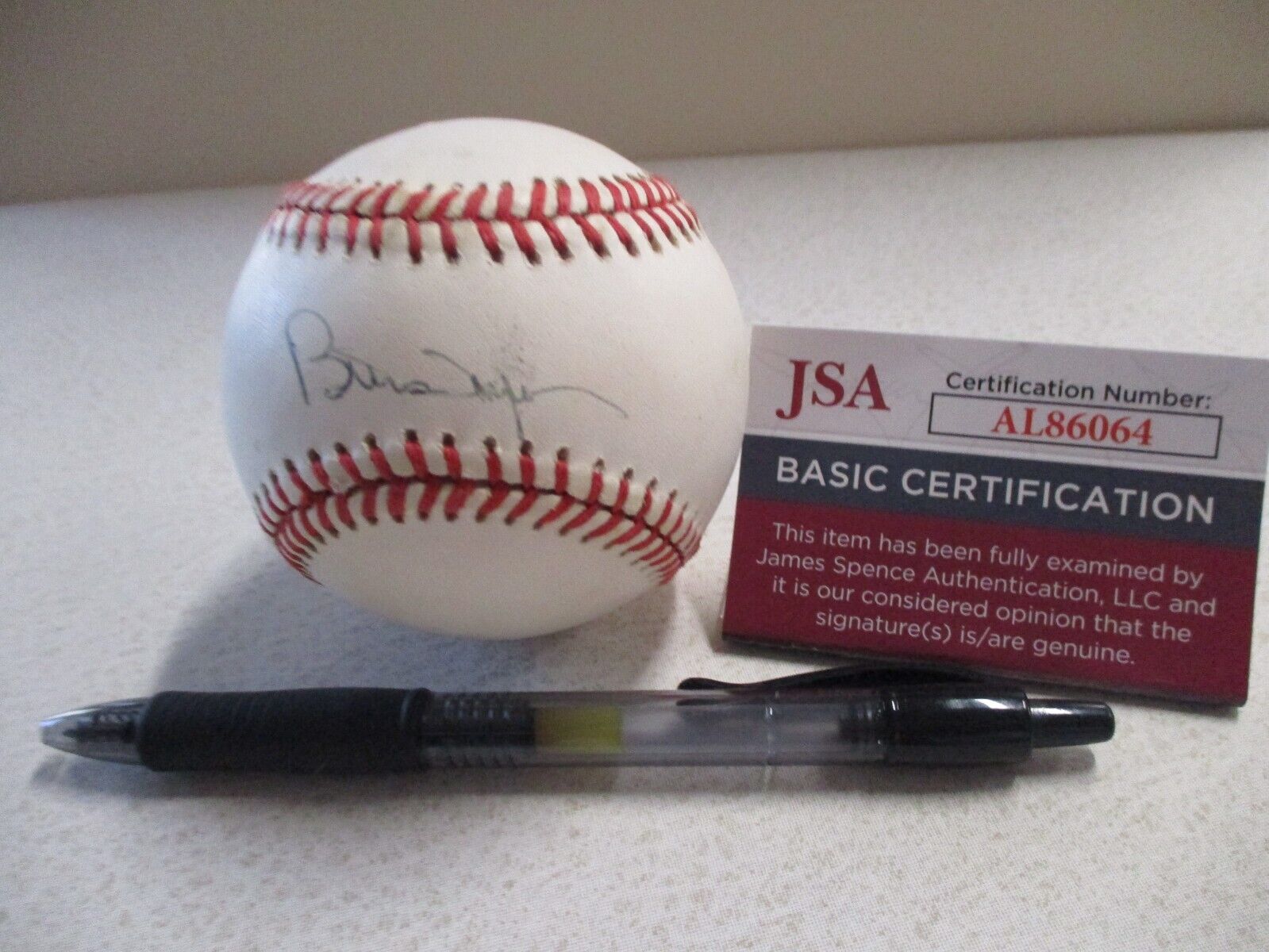 MLB Brien Taylor New York Yankees Autographed Signed Baseball JSA COA #AL86064