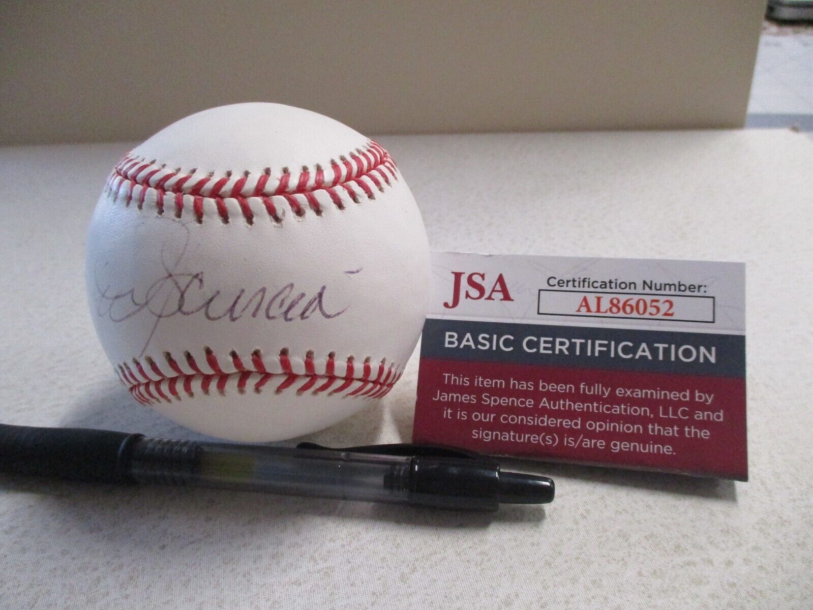 MLB Mike Scioscia Dodgers Autographed Signed Baseball JSA COA #AL86057