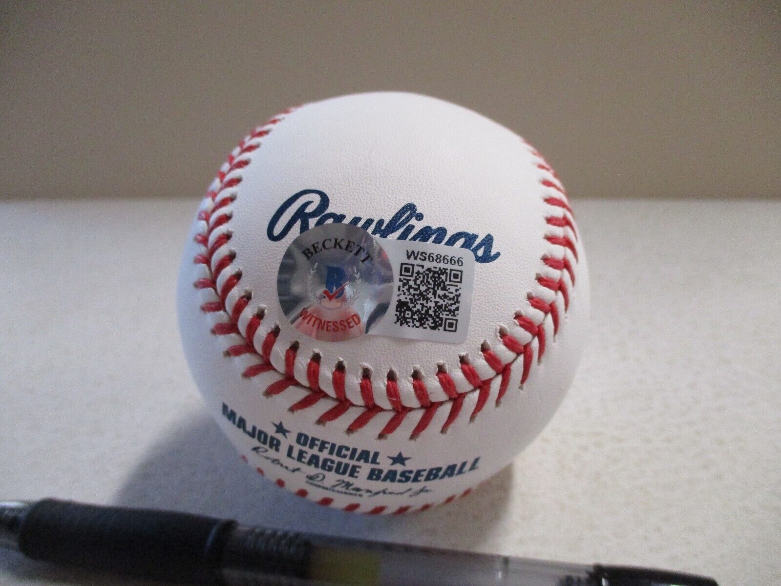 MLB Randy Arozarena TB Rays Autographed Signed Baseball W/Script Becket #WS68666