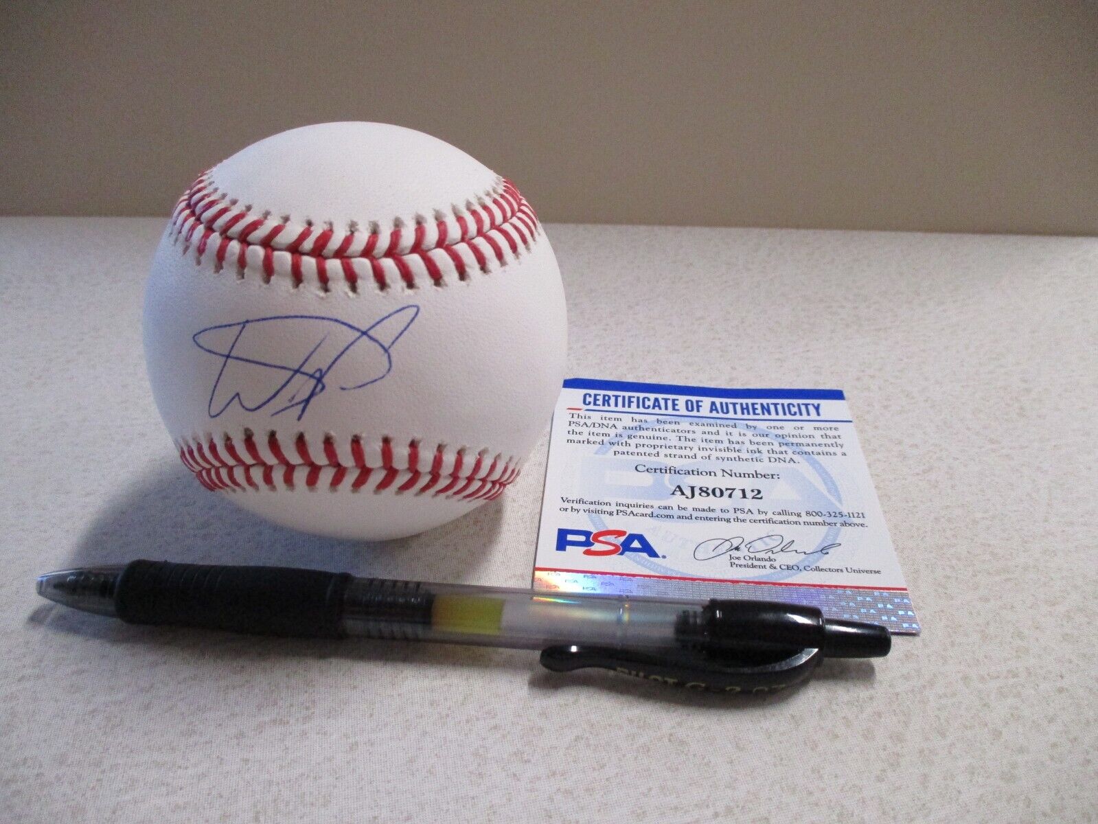 MLB Wander Franco Tampa Bay Rays Autographed Signed Baseball PSA COA #AJ80712