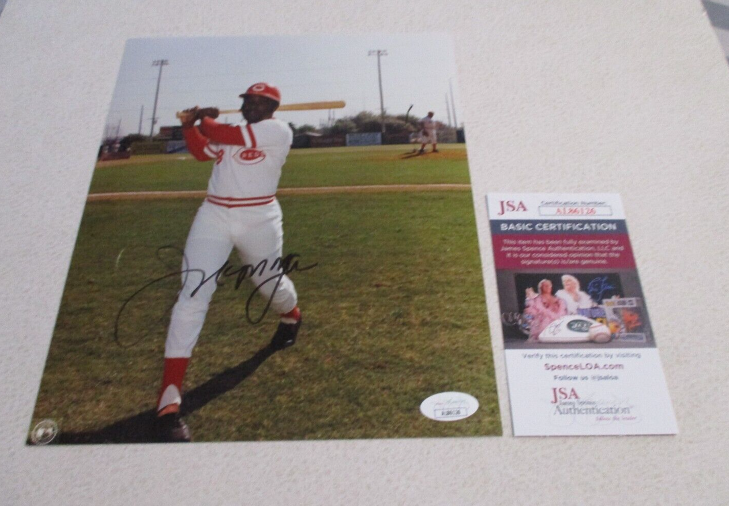 MLB Joe Morgan Cincinnati Reds Autographed Signed 8x10 Photo JSA COA #AL86126