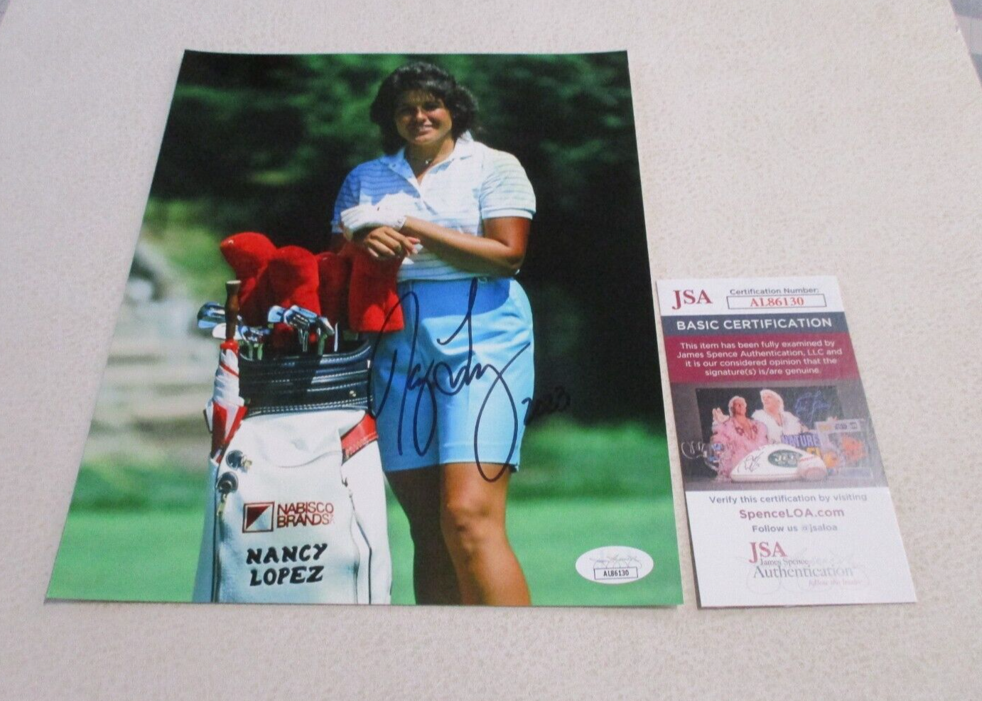 Nancy Lopez LPGA Autographed Signed 8x10 Photo JSA COA #AL86130