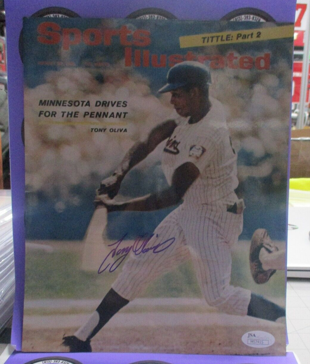 Tony Oliva Minnesota Twins Autographed Signed 8x10 Photo JSA COA #M57514 MLB