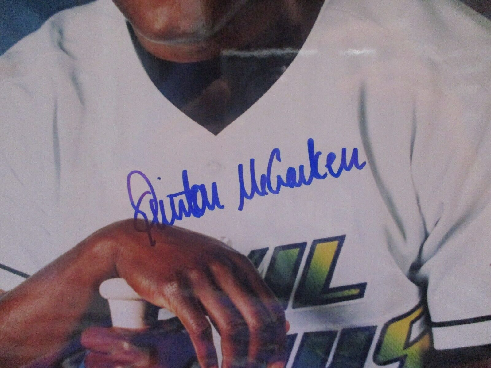 Quinton McCracken Tampa Bay Devil Rays Autographed Signed 8x10 Color Photo ASCF